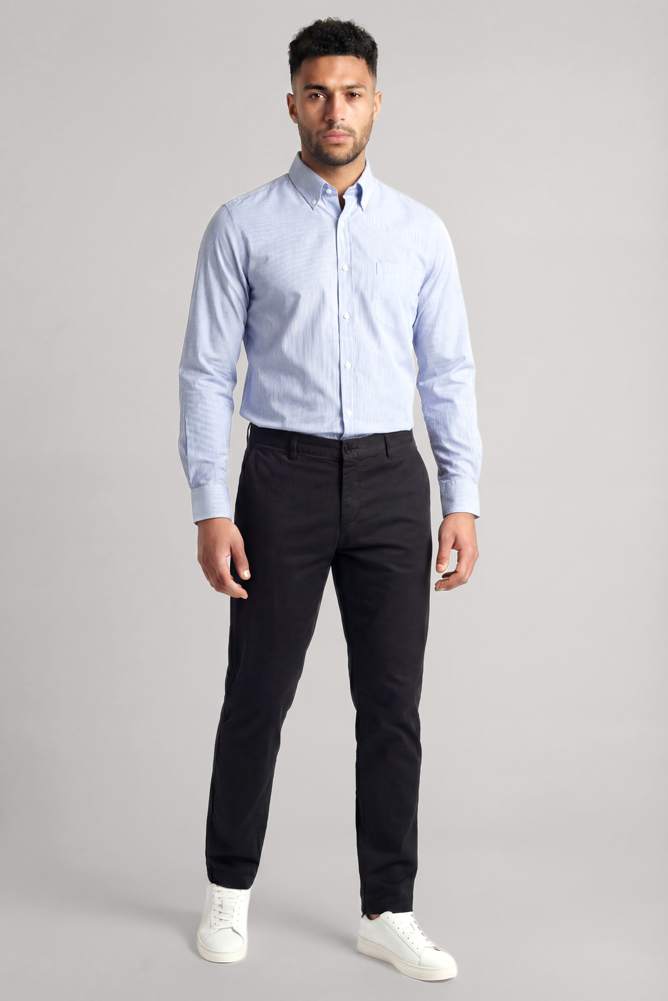 Paul Shark Paul Shark Erkek Slim Fit Pamuklu Gömlek Yaka Uzun Kollu Beyaz2 Gömlek 99313010-V99