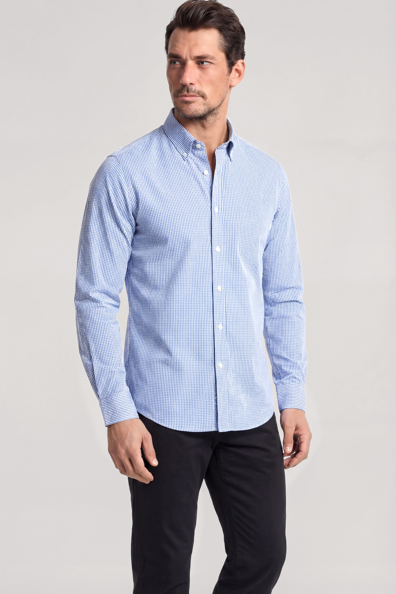 Paul Shark Paul Shark Erkek Slim Fit Pamuklu Gömlek Yaka Uzun Kollu Beyaz Gömlek 99313010-S74