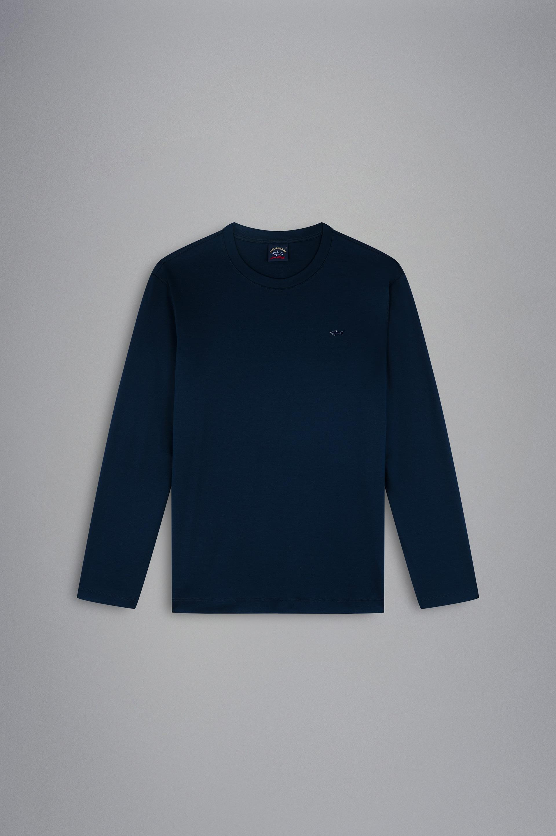 Paul Shark Paul Shark Erkek Uzun Kollu Yuvarlak Yakalı Günlük Kullanım Lacivert T-Shirt 12311650-013