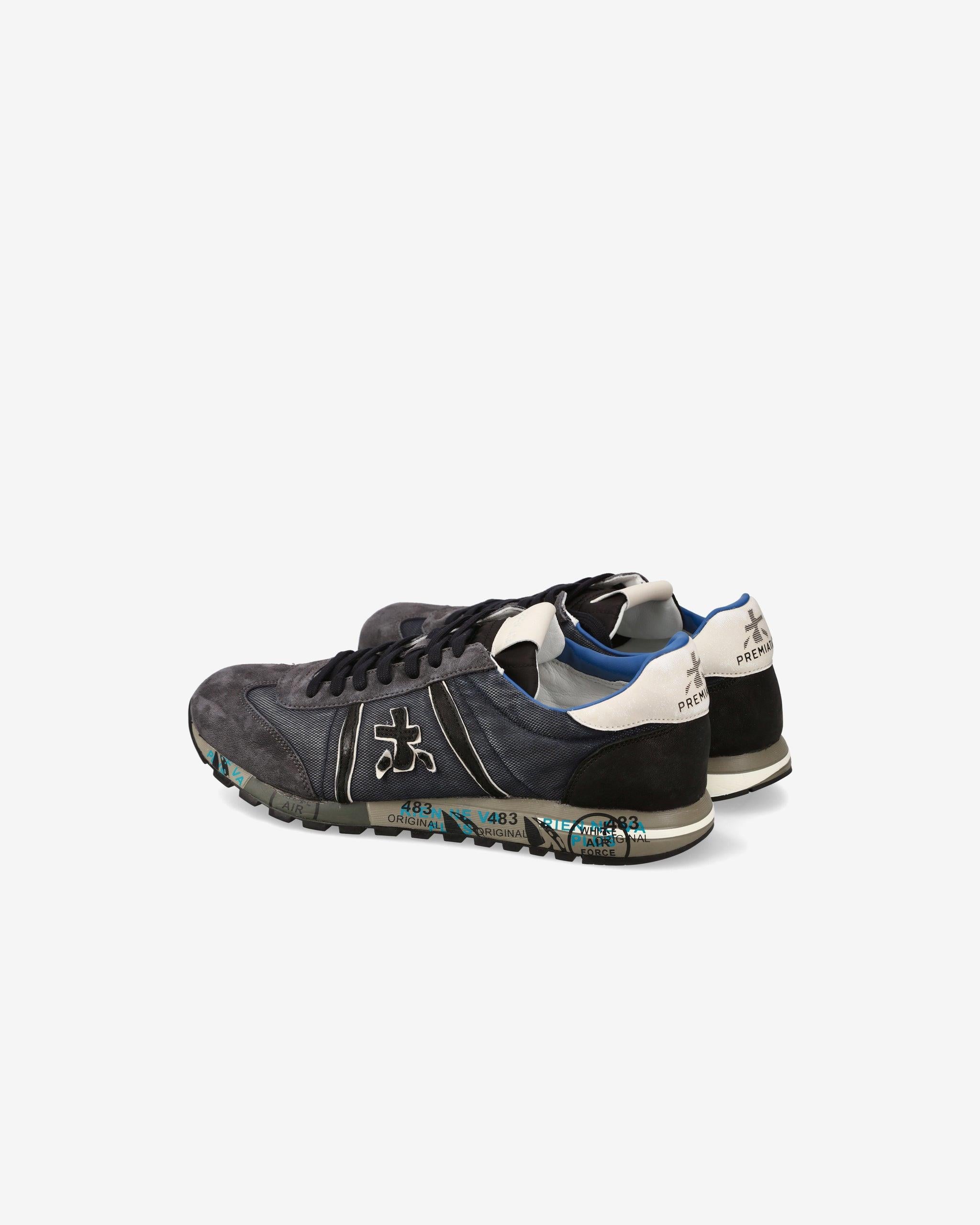 Premiata Premiata Erkek Logo Kabartma Desenli Kumaş ve Süet Detaylı Rahat Taban Gri Sneaker LUCY 7770-ANTRASİT