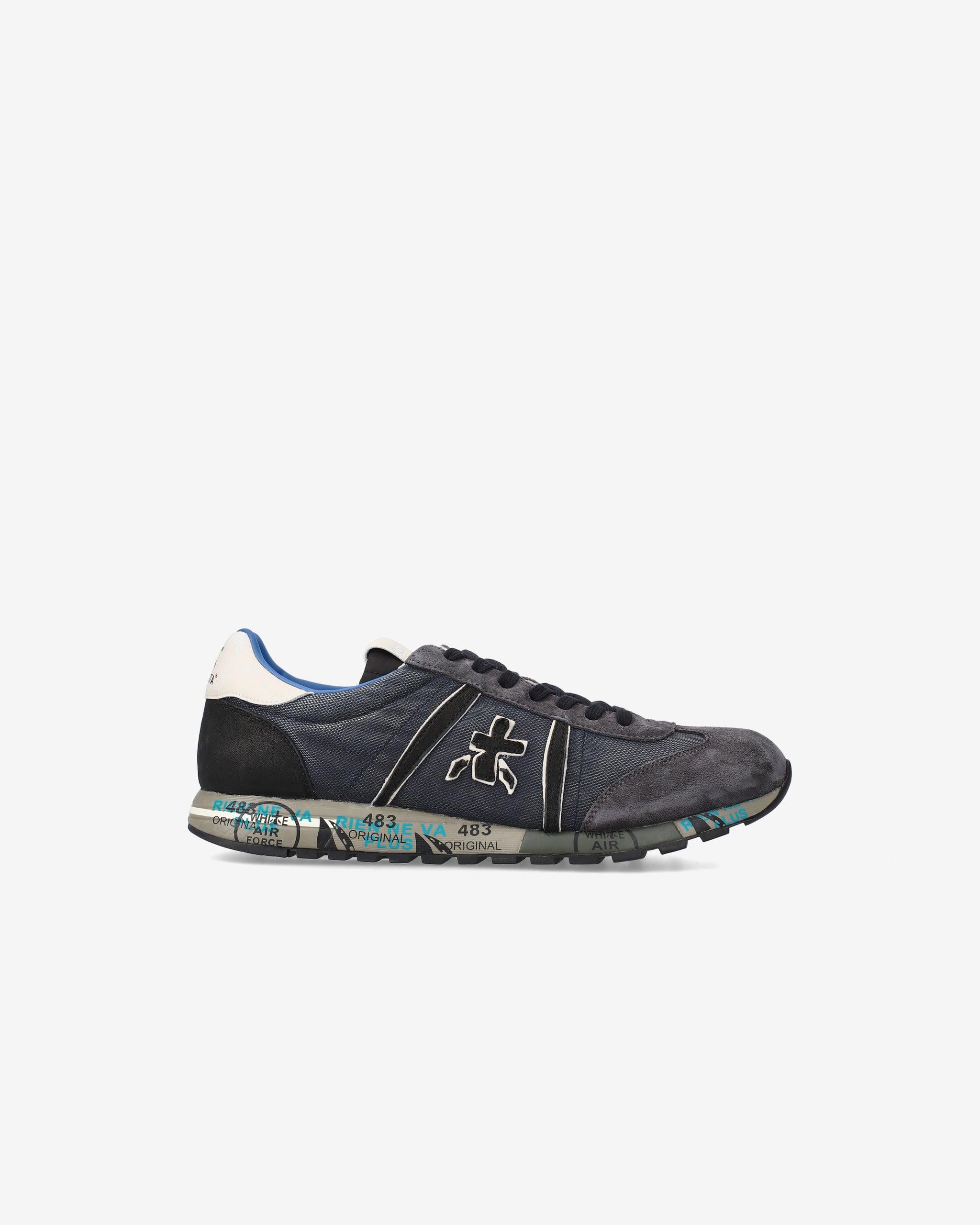 Premiata Premiata Erkek Logo Kabartma Desenli Kumaş ve Süet Detaylı Rahat Taban Gri Sneaker LUCY 7770-ANTRASİT