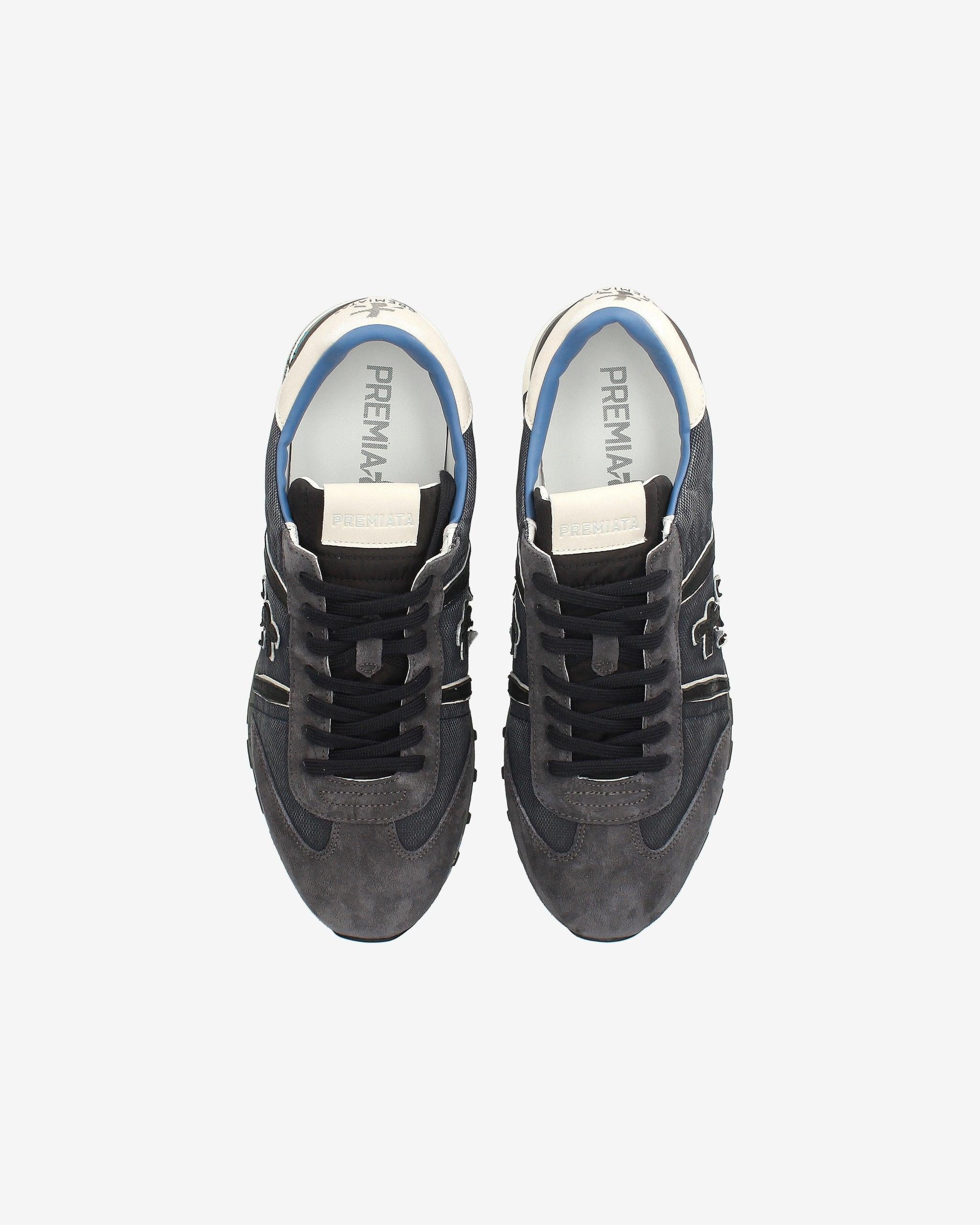 Premiata Premiata Erkek Logo Kabartma Desenli Kumaş ve Süet Detaylı Rahat Taban Gri Sneaker LUCY 7770-ANTRASİT