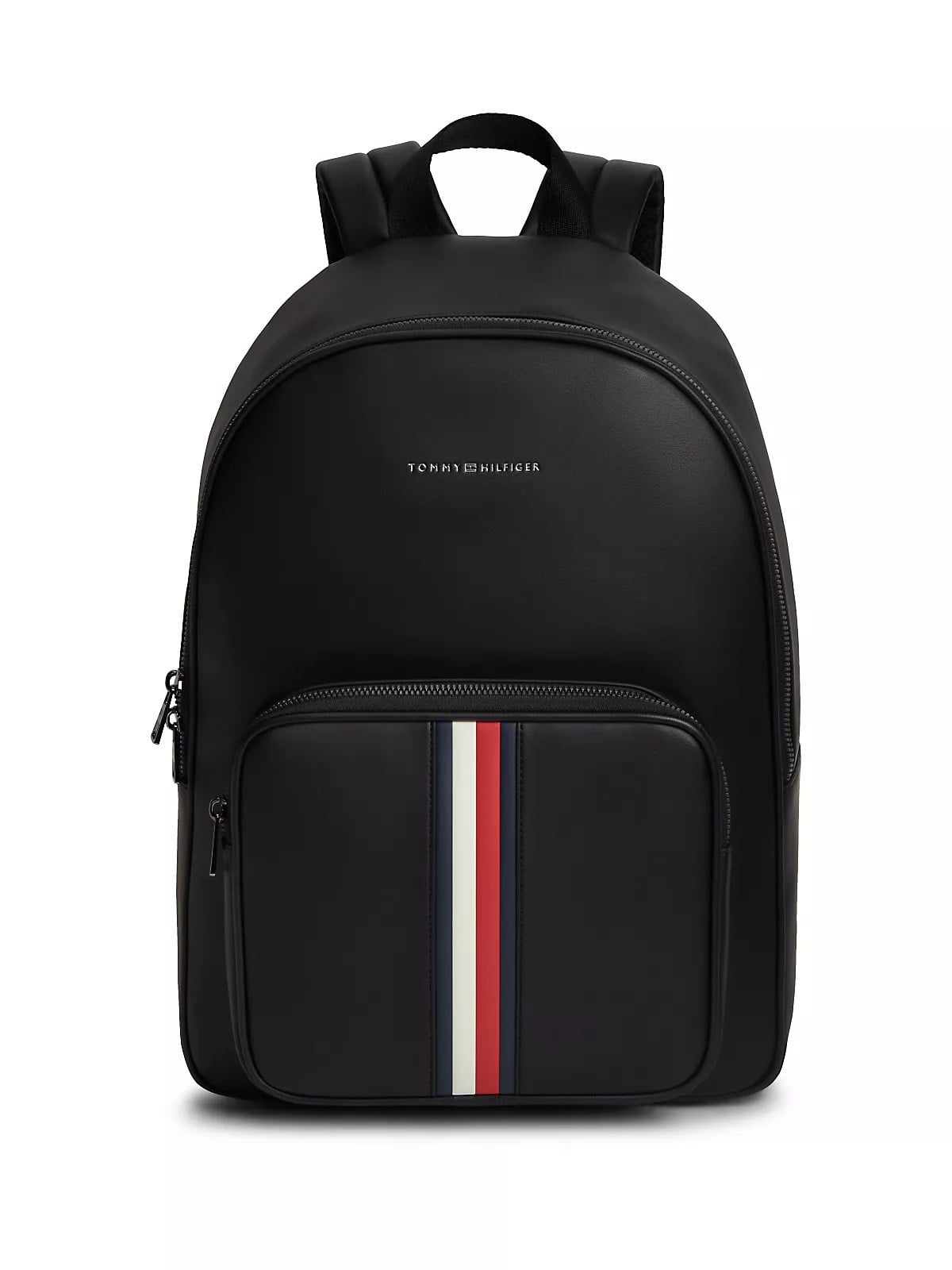 Tommy Hilfiger Tommy Hilfiger Erkek Ayarlanabilir Askılı Fermuarlı Ön Cepli Klasik Bayrak Logo Şeritli Siyah Sırt Çantası AM0AM14516-BDS
