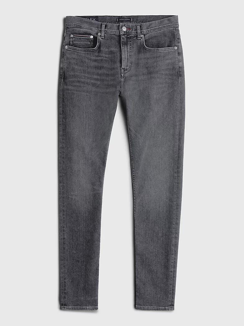 Tommy Hilfiger Tommy Hilfiger Erkek Denim Logolu Günlük Kullanım Siyah Jeans MW0MW31096-1B2