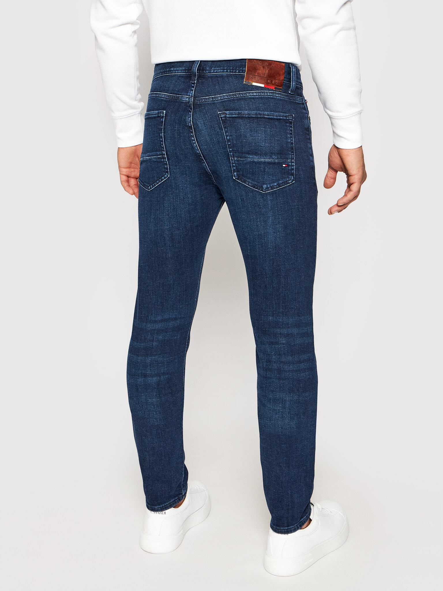 Tommy Hilfiger Tommy Hilfiger Erkek Denim Normal Belli Düz Model Günlük Kullanım Mavi Jeans MW0MW15599-1BS
