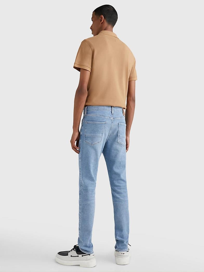 Tommy Hilfiger Tommy Hilfiger Erkek Denim Logolu Günlük Kullanım Mavi Jeans MW0MW31101-1AE