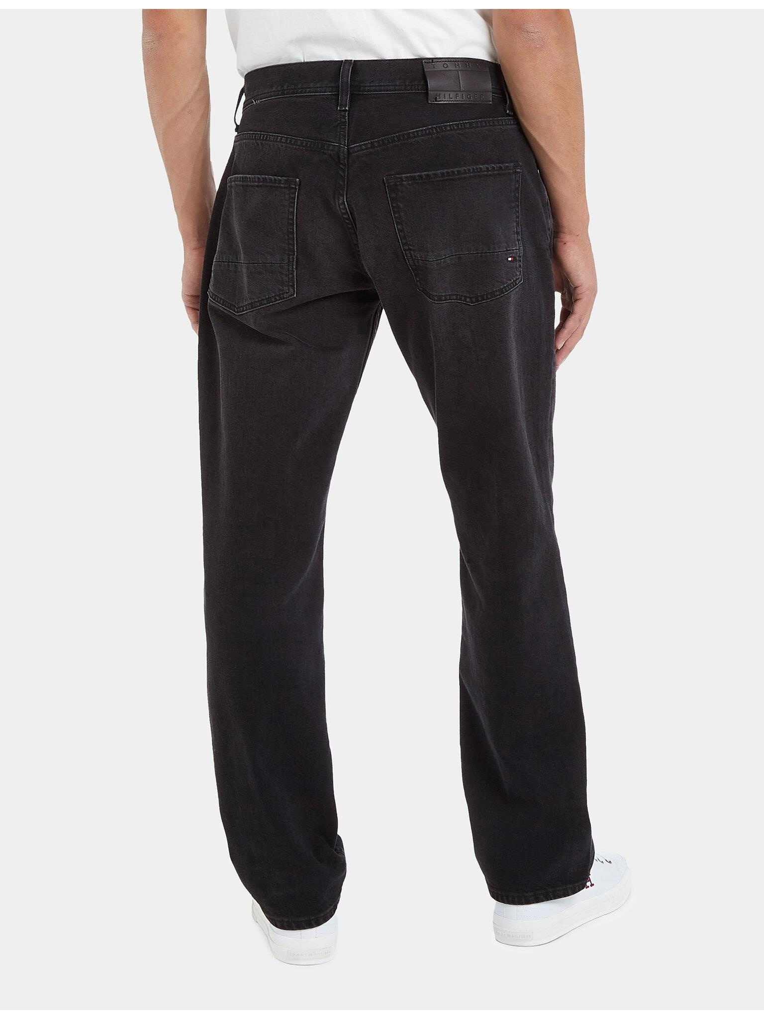 Tommy Hilfiger Tommy Hilfiger Erkek Denim Normal Belli Düz Model Günlük Kullanım Siyah Jeans MW0MW32080-1B1