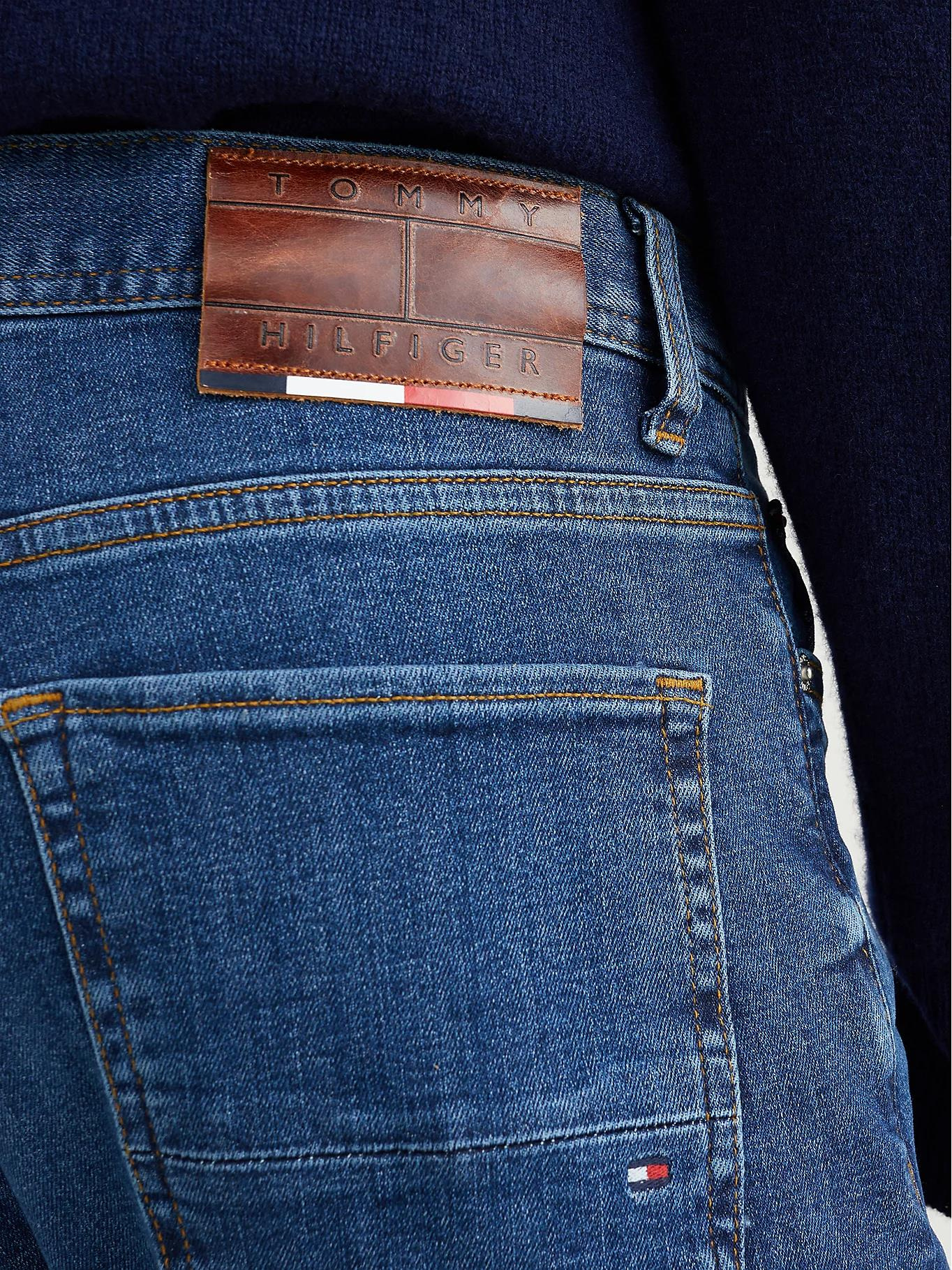 Tommy Hilfiger Tommy Hilfiger Erkek Denim Normal Belli Düz Model Günlük Kullanım Mavi Jeans MW0MW18279-1C4