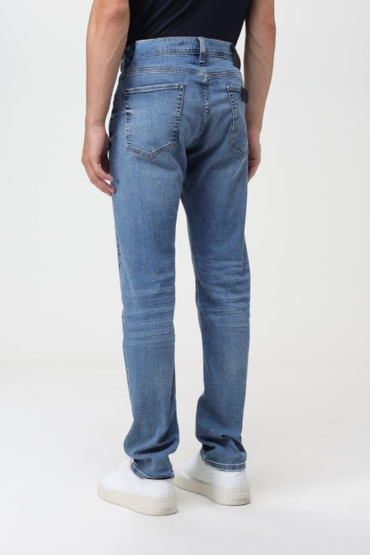 Tommy Hilfiger Tommy Hilfiger Erkek Denim Normal Belli Düz Model Günlük Kullanım Mavi Jeans MW0MW32098-1AF