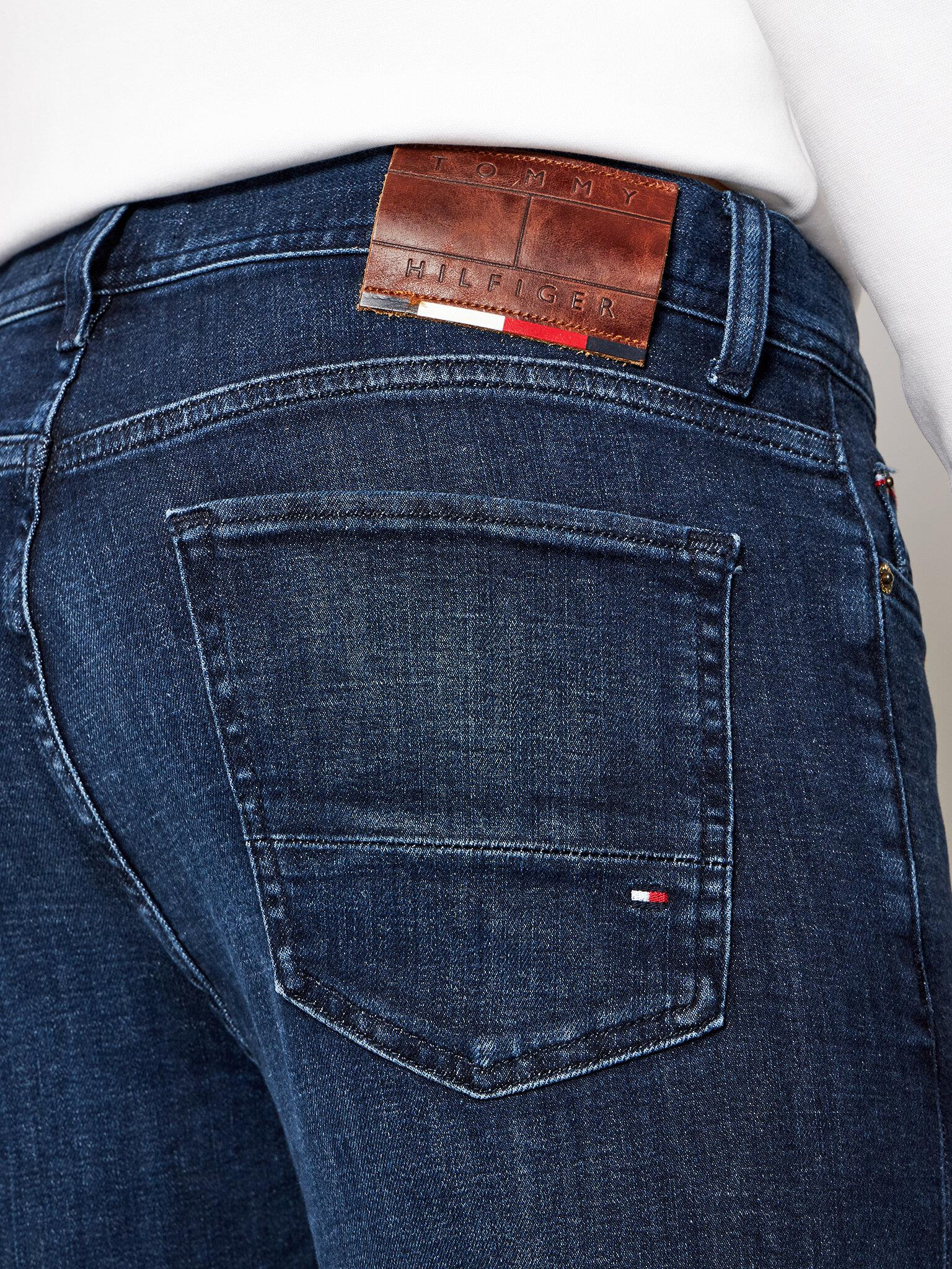 Tommy Hilfiger Tommy Hilfiger Erkek Denim Normal Belli Düz Model Günlük Kullanım Mavi Jeans MW0MW15599-1BS