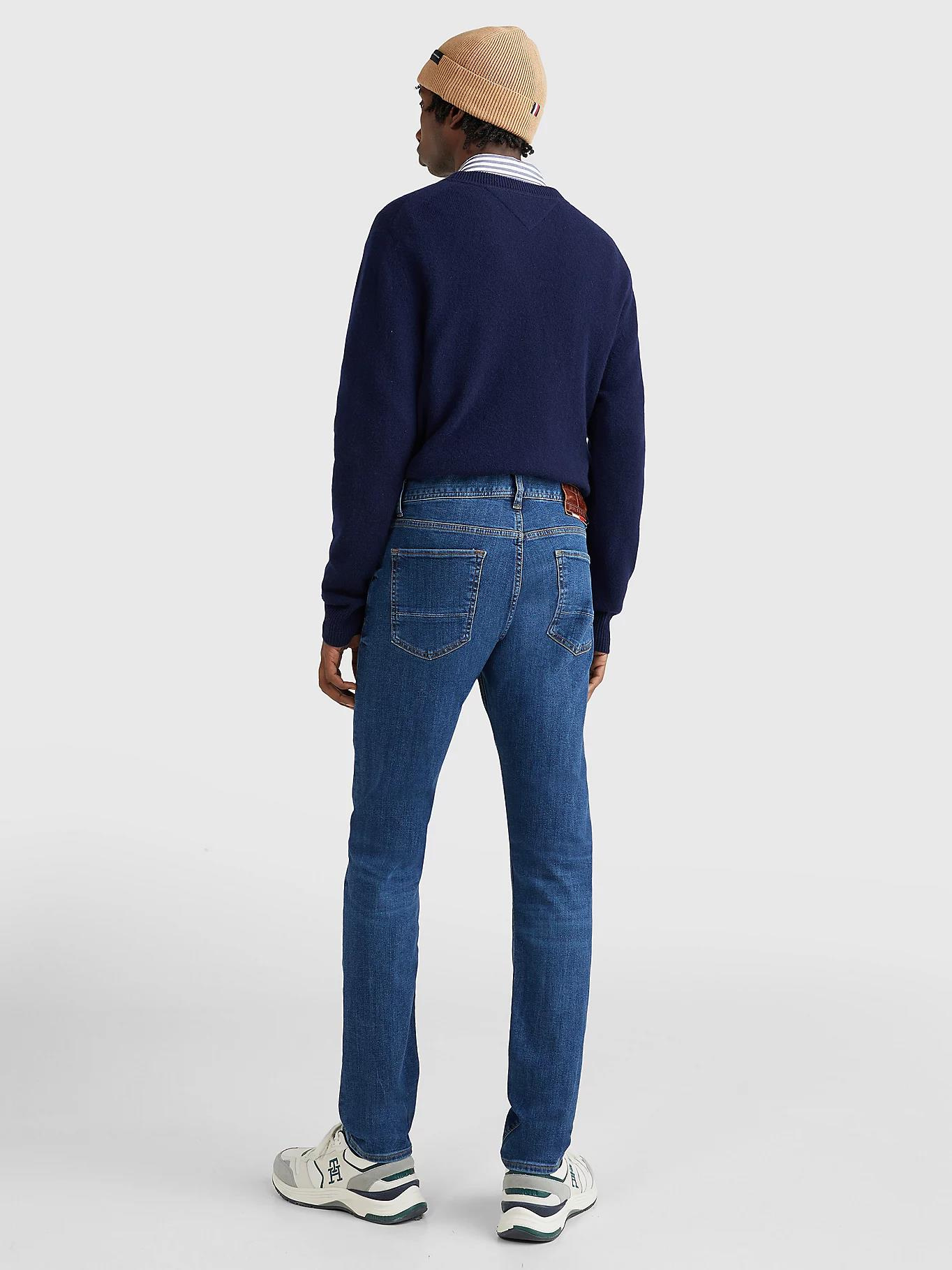 Tommy Hilfiger Tommy Hilfiger Erkek Denim Normal Belli Düz Model Günlük Kullanım Mavi Jeans MW0MW18279-1C4