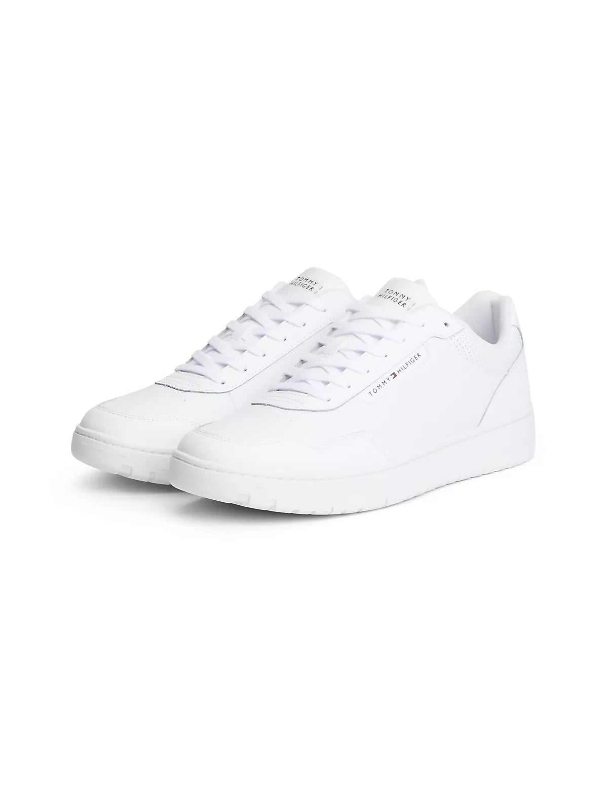 Tommy Hilfiger Tommy Hilfiger Erkek Deri Bağlamalı Rahat Taban Düz Model Beyaz Sneaker FM0FM05927-YBS