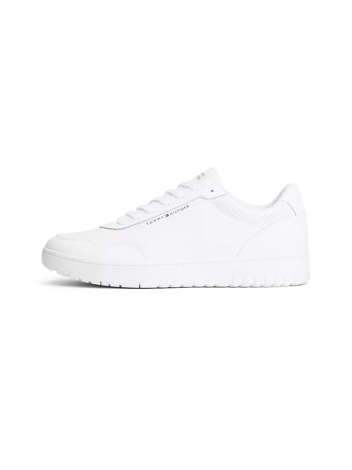 Tommy Hilfiger Tommy Hilfiger Erkek Deri Bağlamalı Rahat Taban Düz Model Beyaz Sneaker FM0FM05927-YBS