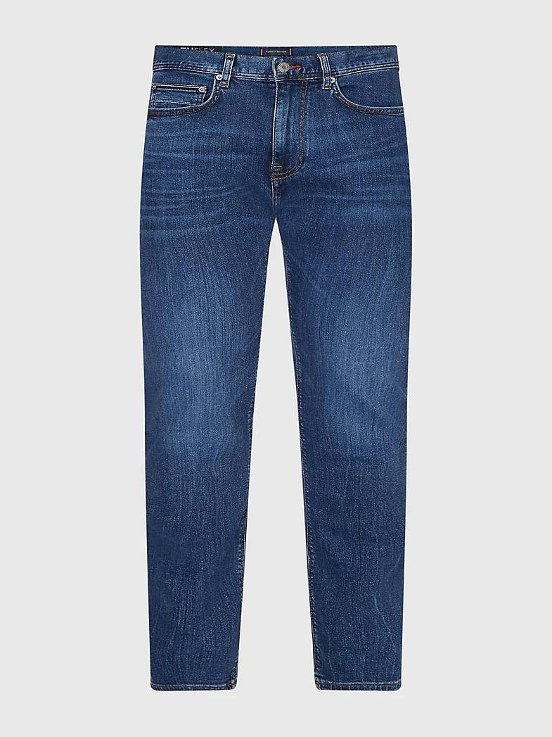 Tommy Hilfiger Tommy Hilfiger Erkek Denim Normal Belli Düz Model Günlük Kullanım Mavi Jeans MW0MW18279-1C4