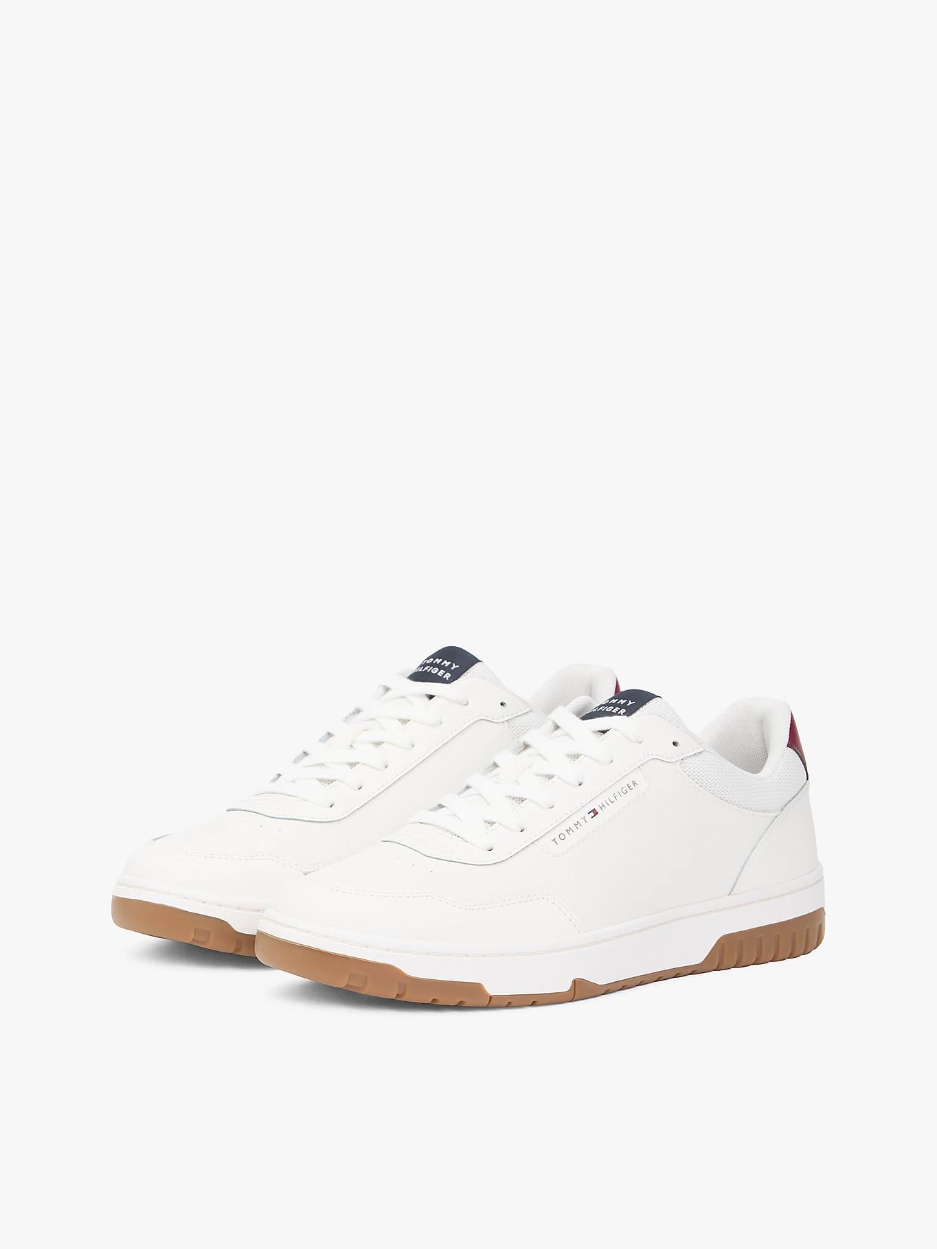 Tommy Hilfiger Tommy Hilfiger Erkek Deri Bağlamalı Rahat Taban Düz Model Beyaz Sneaker FM0FM05713-0GY