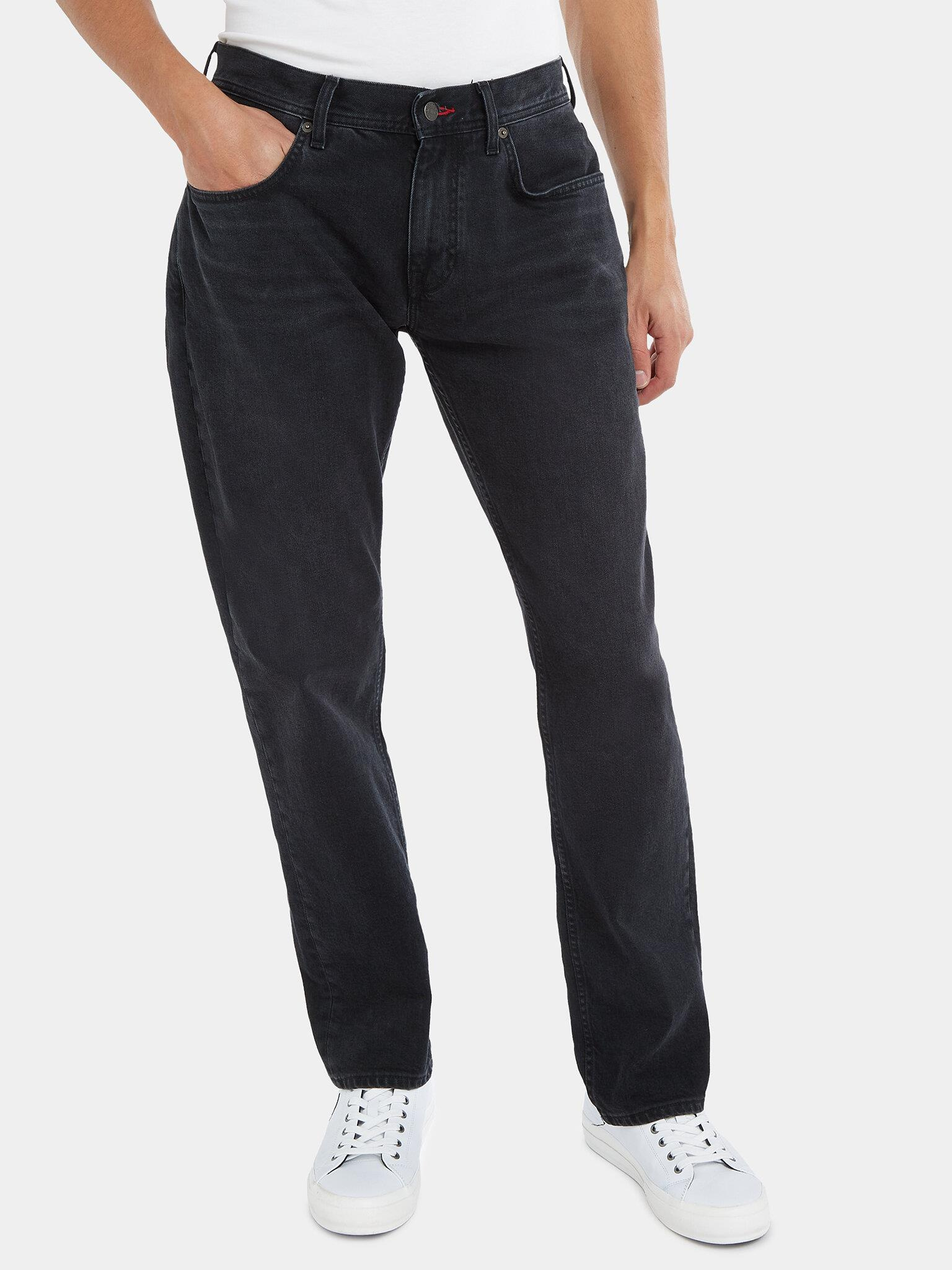 Tommy Hilfiger Tommy Hilfiger Erkek Denim Normal Belli Düz Model Günlük Kullanım Siyah Jeans MW0MW32080-1B1