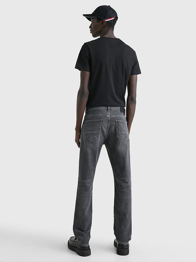Tommy Hilfiger Tommy Hilfiger Erkek Denim Logolu Günlük Kullanım Siyah Jeans MW0MW31096-1B2