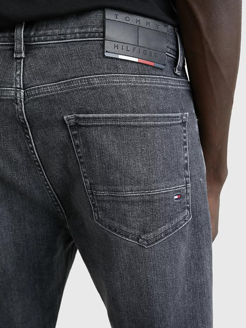 Tommy Hilfiger Tommy Hilfiger Erkek Denim Logolu Günlük Kullanım Siyah Jeans MW0MW31096-1B2