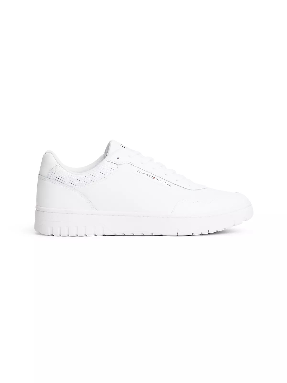 Tommy Hilfiger Tommy Hilfiger Erkek Deri Bağlamalı Rahat Taban Düz Model Beyaz Sneaker FM0FM05927-YBS