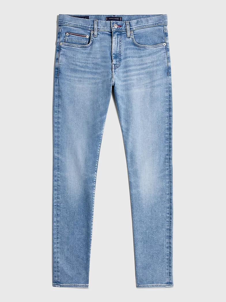Tommy Hilfiger Tommy Hilfiger Erkek Denim Logolu Günlük Kullanım Mavi Jeans MW0MW31101-1AE