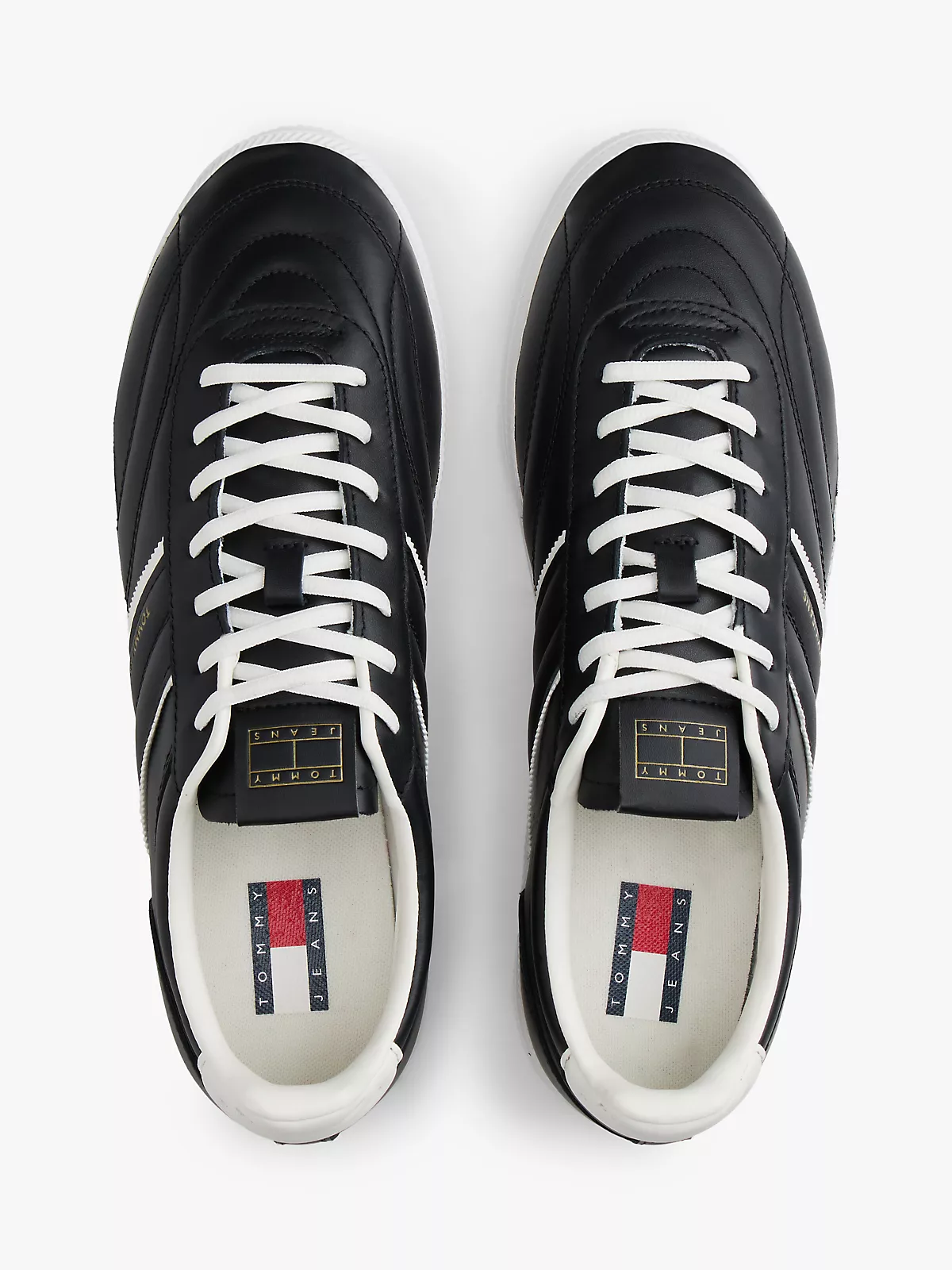 Tommy Hilfiger Tommy Hilfiger Erkek Dikiş Detaylı Düşük Bilekli Rahat Taban Deri Siyah Sneaker EM0EM01708-BDS