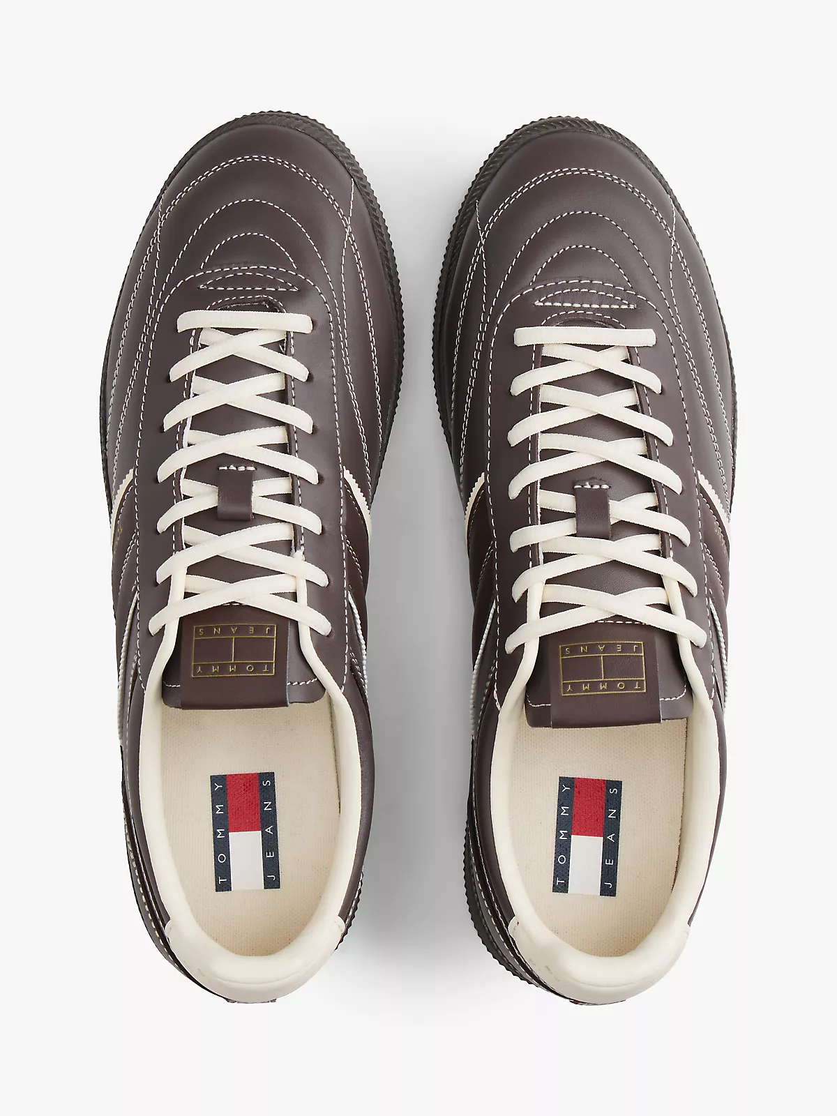 Tommy Hilfiger Tommy Hilfiger Erkek Dikiş Detaylı Düşük Bilekli Rahat Taban Deri Kahverengi Sneaker EM0EM01708-GW1