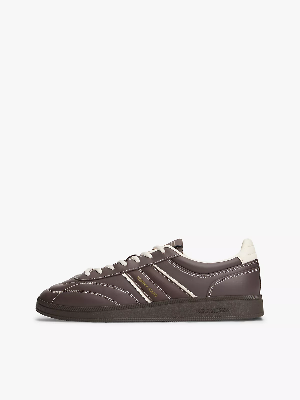 Tommy Hilfiger Tommy Hilfiger Erkek Dikiş Detaylı Düşük Bilekli Rahat Taban Deri Kahverengi Sneaker EM0EM01708-GW1