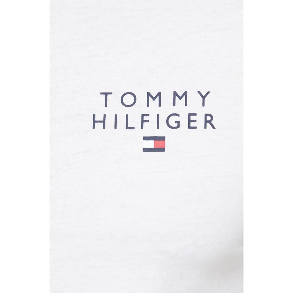 Tommy Hilfiger Tommy Hilfiger Erkek Dokuma Kumaş Kısa Kol Düz Model Beyaz T-Shirt UM0UM02916-YBR