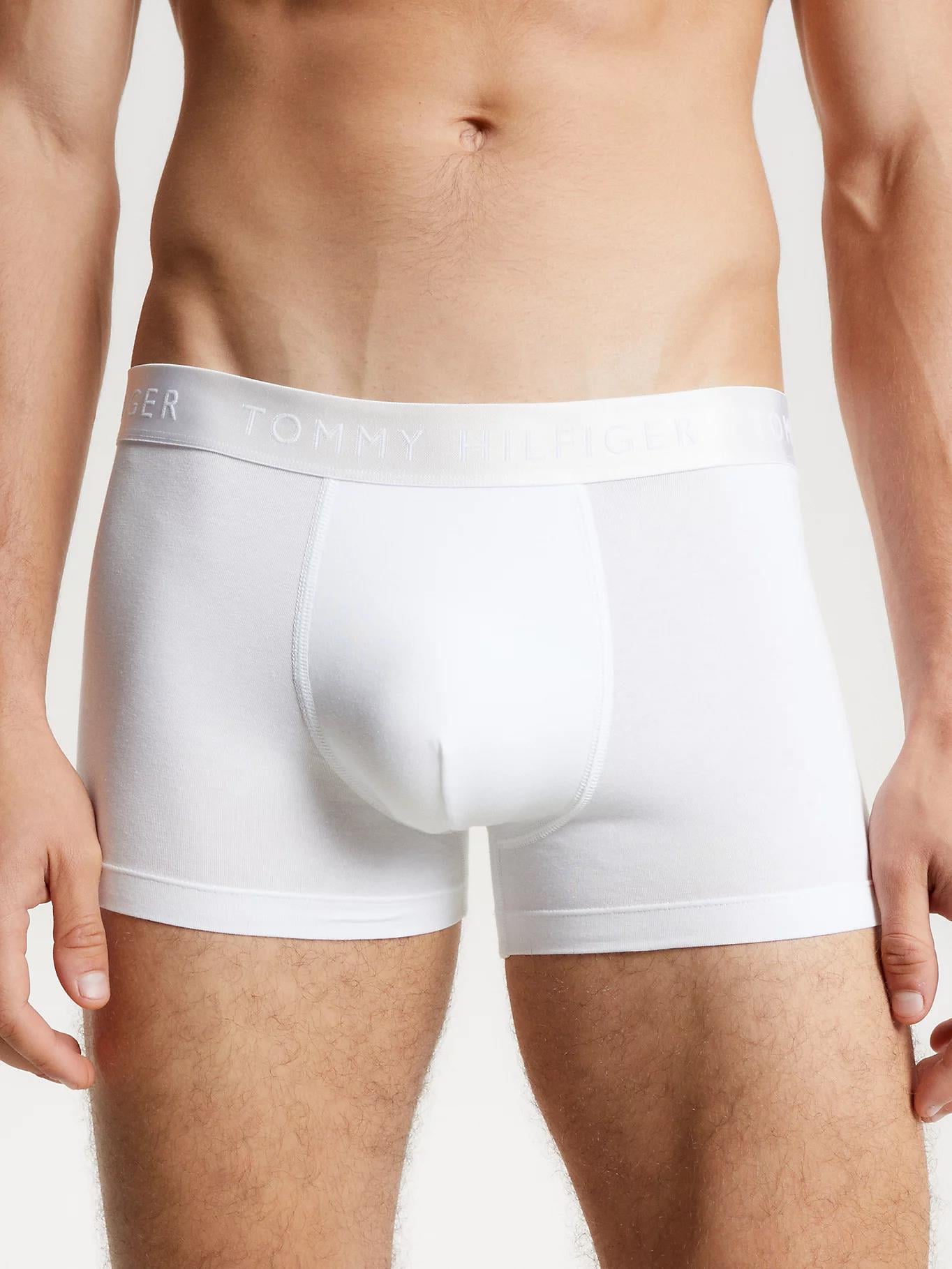 Tommy Hilfiger Tommy Hilfiger Erkek Dokuma Kumaş  Normal Bel  Düz Model Siyah-Beyaz-Gri Boxer UM0UM02760-0SB