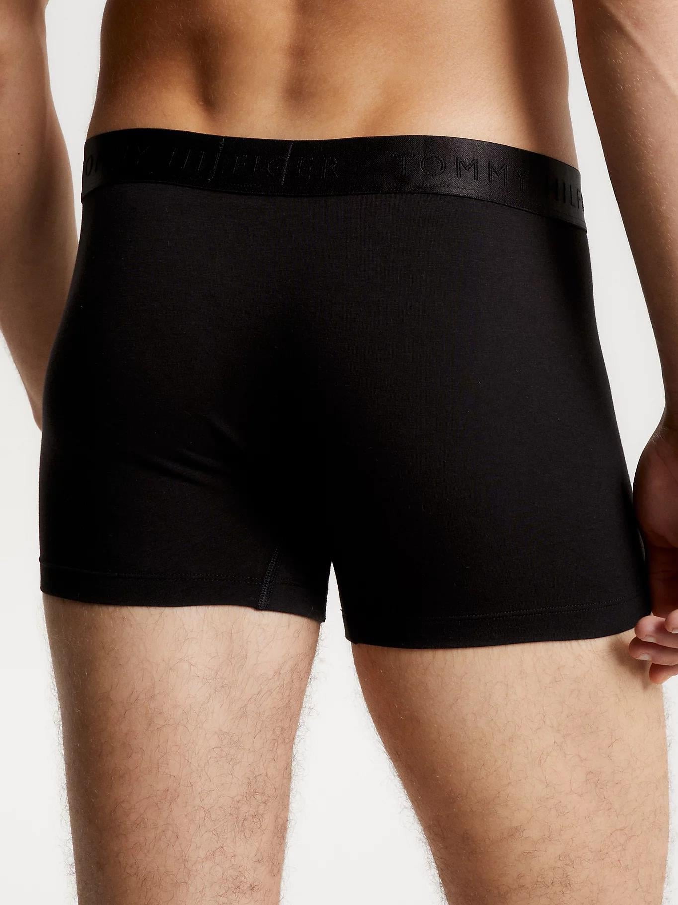 Tommy Hilfiger Tommy Hilfiger Erkek Dokuma Kumaş  Normal Bel  Düz Model Siyah-Beyaz-Gri Boxer UM0UM02760-0SB