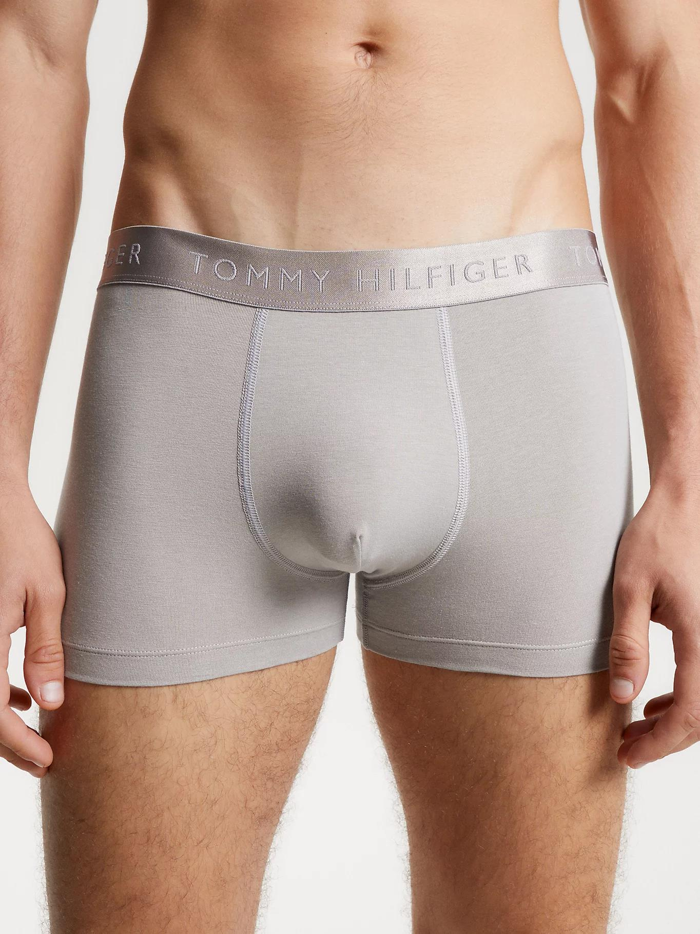 Tommy Hilfiger Tommy Hilfiger Erkek Dokuma Kumaş  Normal Bel  Düz Model Siyah-Beyaz-Gri Boxer UM0UM02760-0SB