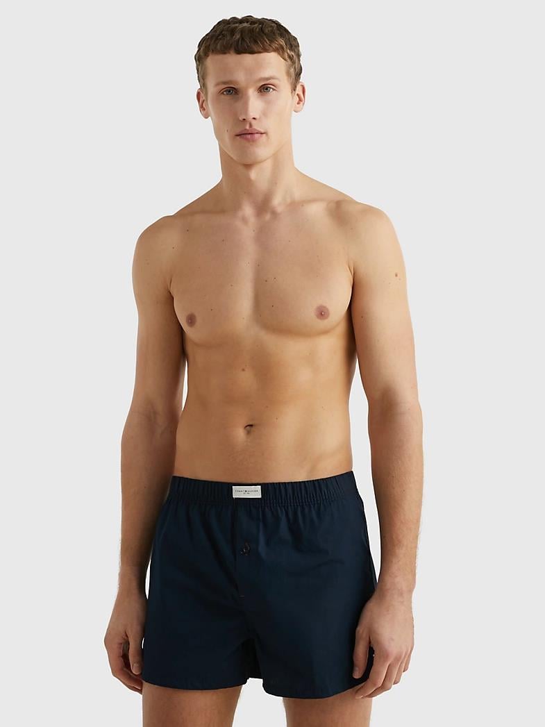 Tommy Hilfiger Tommy Hilfiger Erkek Dokuma Kumaş  Normal Bel  Düz Model Beyaz Boxer UM0UM02848-0WT