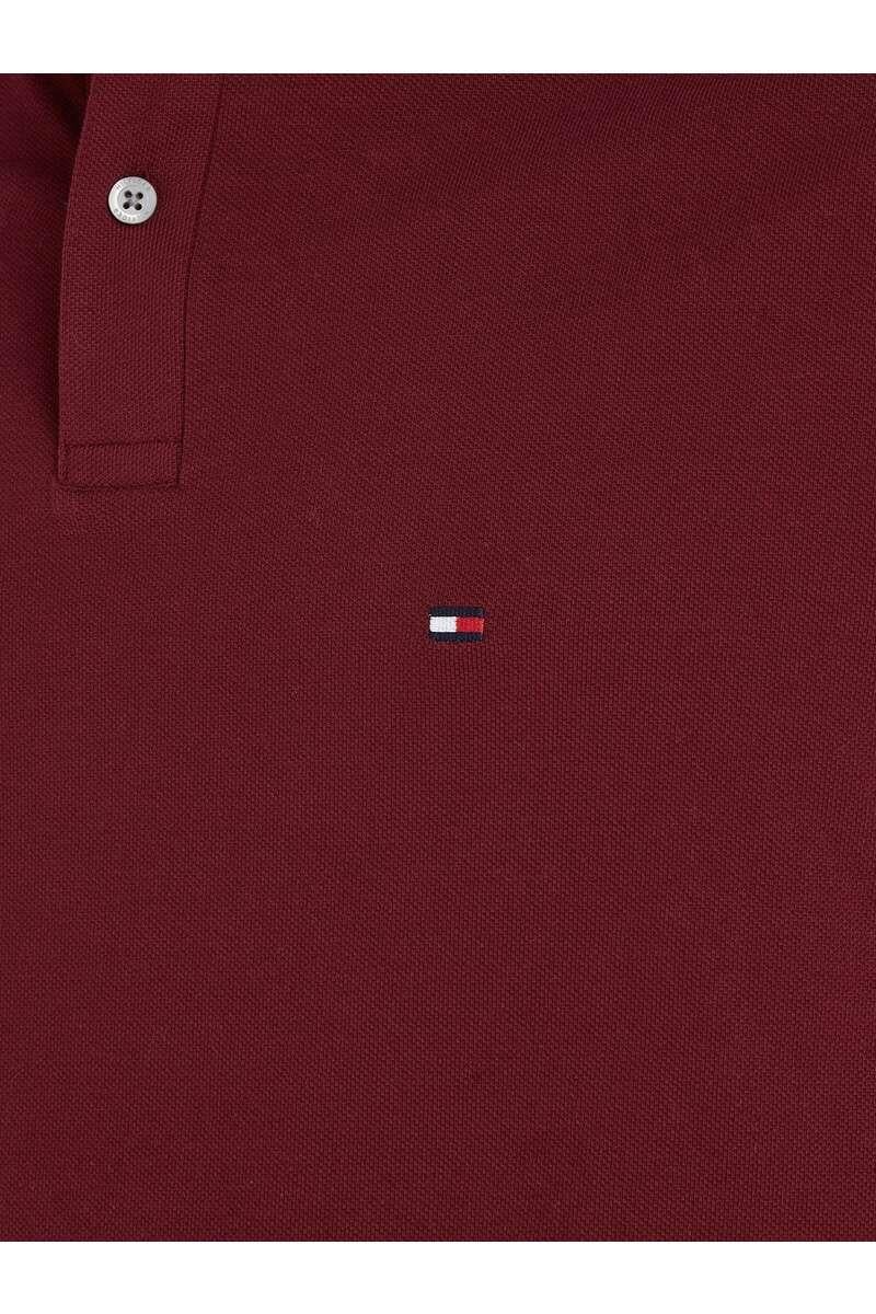 Tommy Hilfiger Tommy Hilfiger Erkek Dokuma Polo Yaka Kısa Kol Günlük Bordo Polo Yaka T-Shirt MW0MW17770-VLP