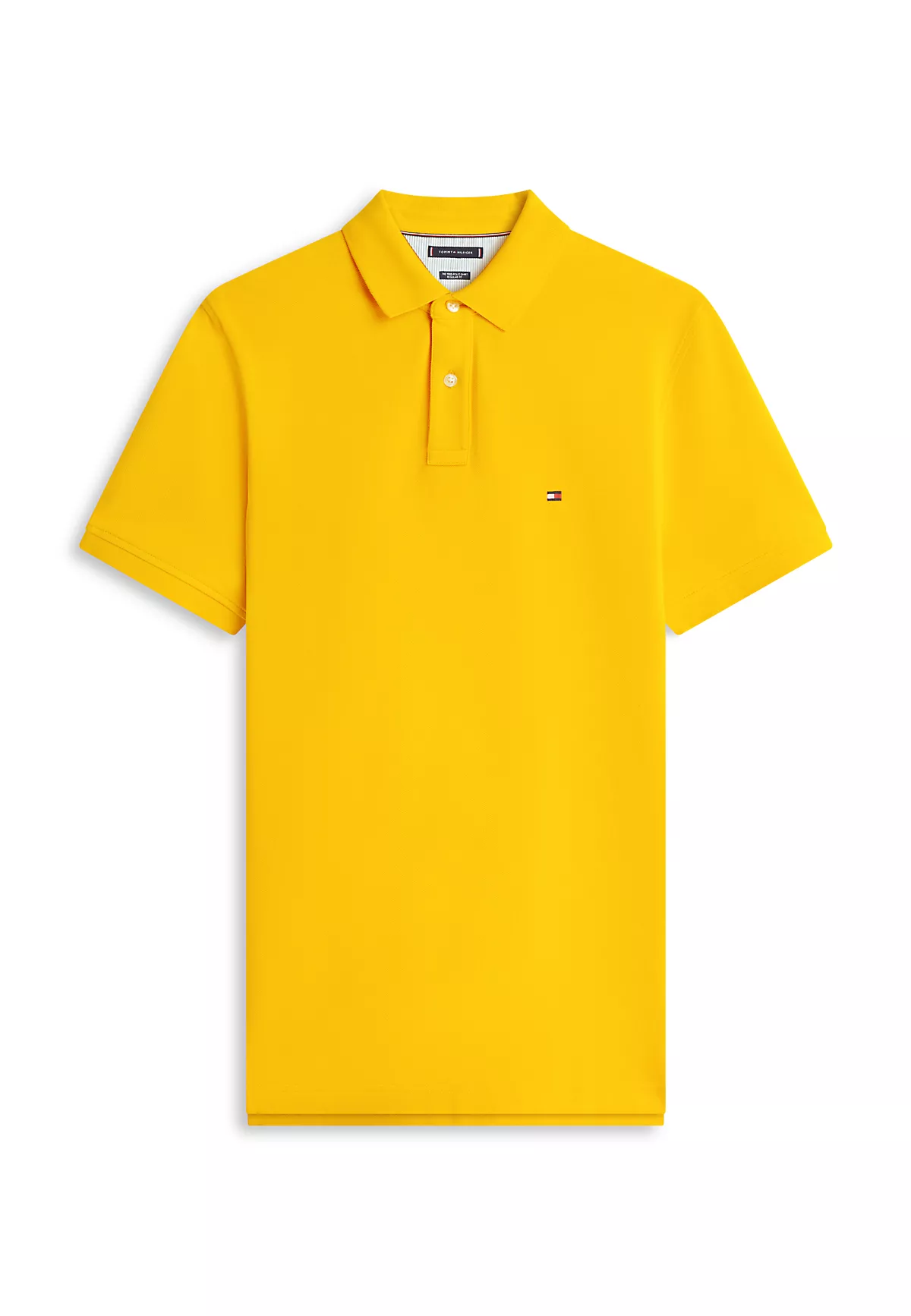 Tommy Hilfiger Tommy Hilfiger Erkek Dokuma Polo Yaka Kısa Kol Günlük Turuncu T-Shirt MW0MW17770-SGV
