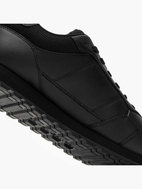 Tommy Hilfiger Tommy Hilfiger Erkek Düşük Bilekli Rahat Taban Bayrak Logolu Deri Siyah Sneaker FM0FM05637-BDS
