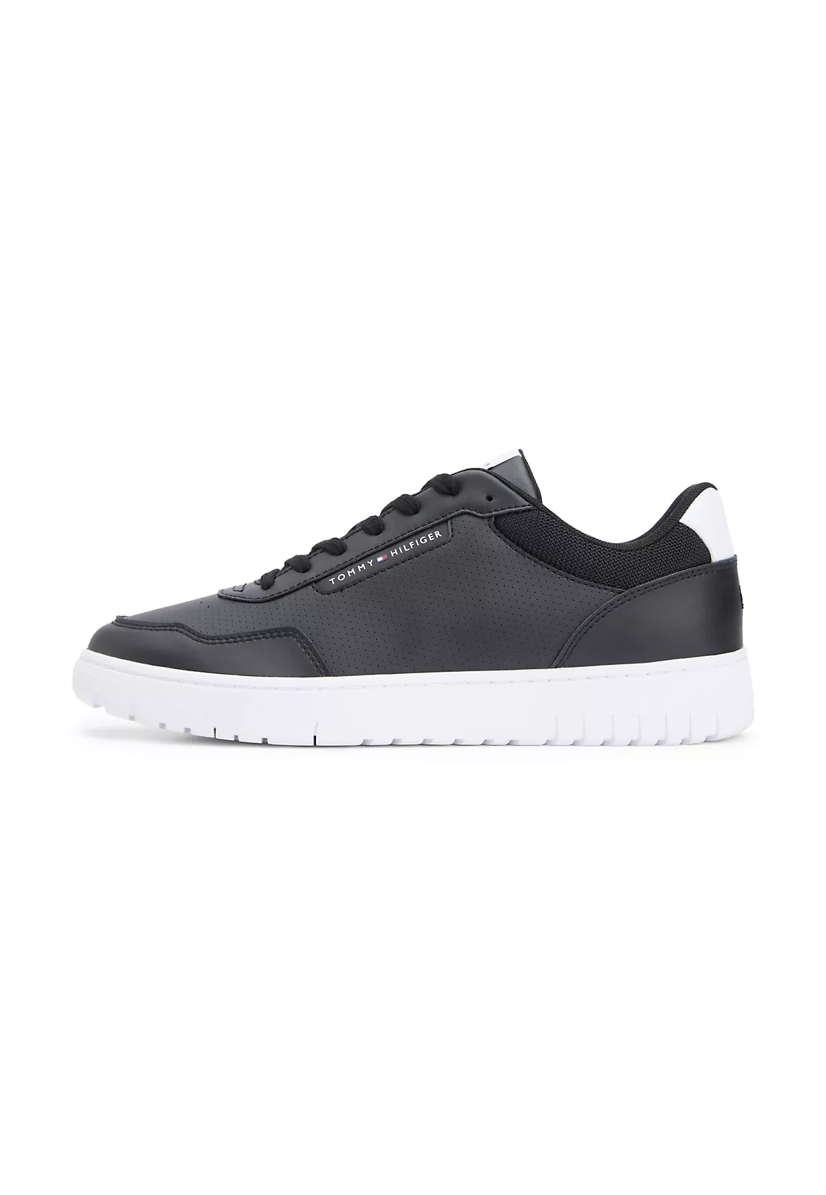 Tommy Hilfiger Tommy Hilfiger Erkek Düşük Bilekli Rahat Taban Deri Siyah Sneaker FM0FM05868-BDS