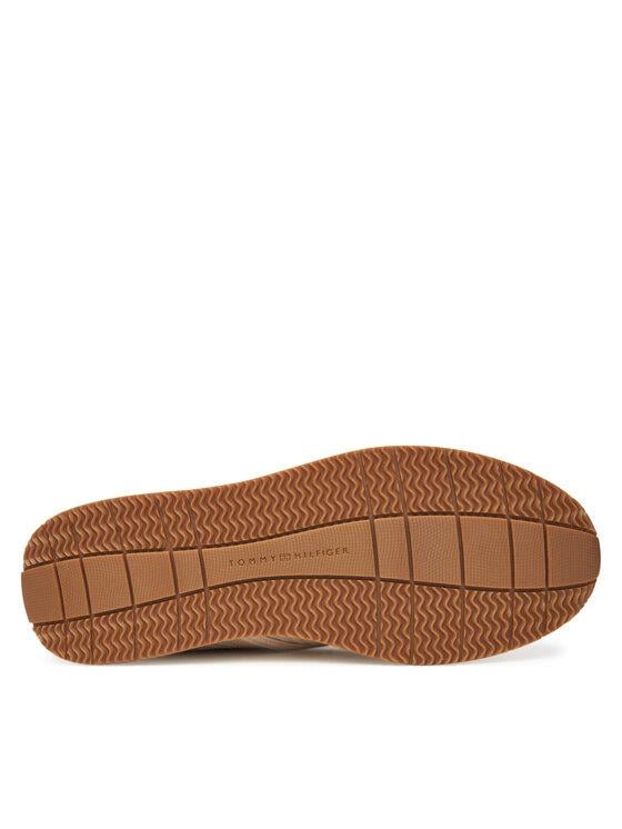 Tommy Hilfiger Tommy Hilfiger Erkek Düşük Bilekli Örme Üst Yüzeyli EVA Dış Tabanlı Bej Sneaker FM0FM05527-ACI