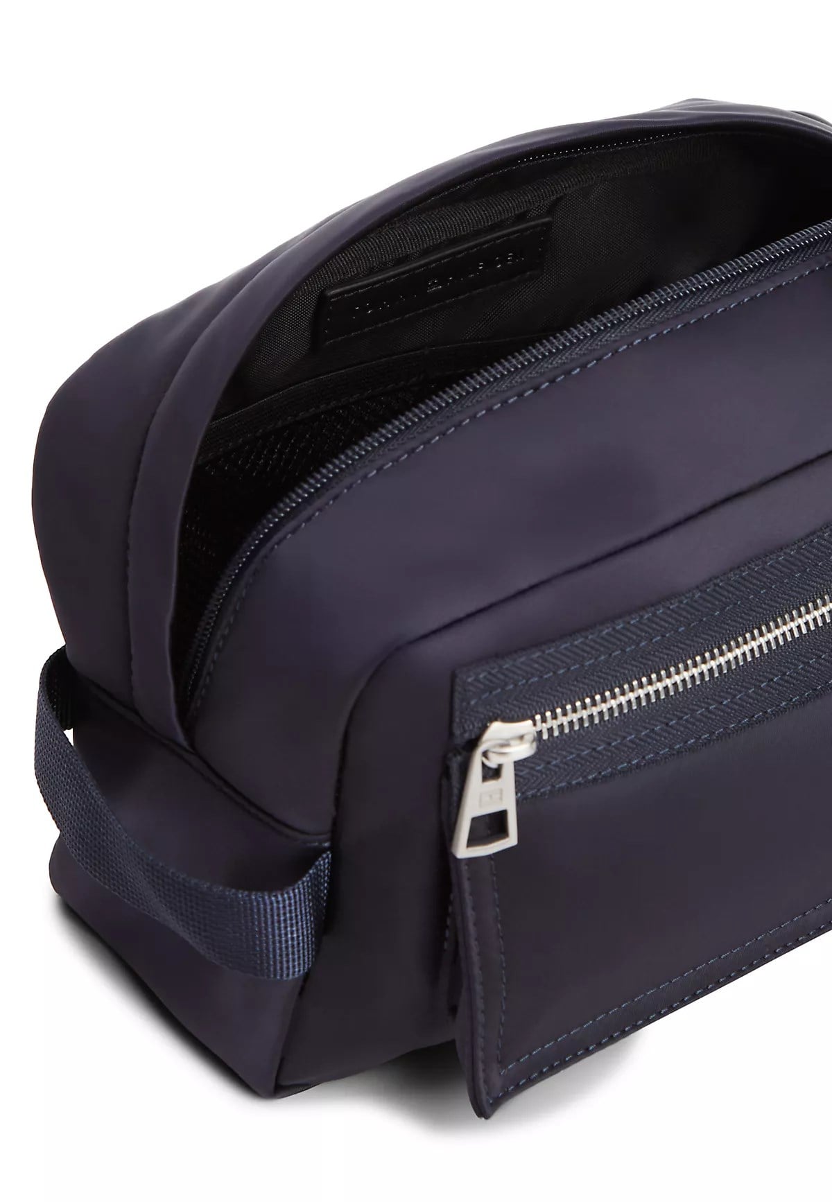 Tommy Hilfiger Tommy Hilfiger Erkek Fermuar Kapama Kısa Deri Kulp Lacivert El Çantası AM0AM14111-DW6