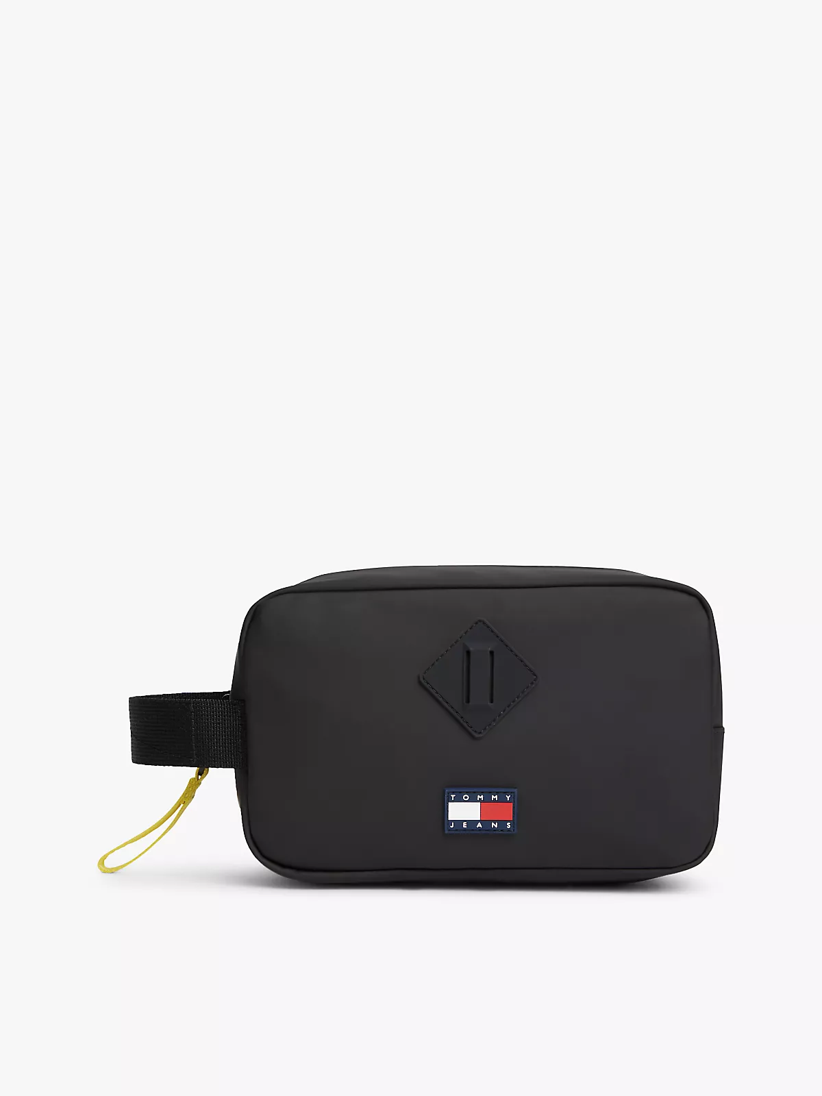 Tommy Hilfiger Tommy Hilfiger Erkek Kalın Kısa Kulp Deri Fermuar Kapama Siyah El Çantası AM0AM14218-BDS