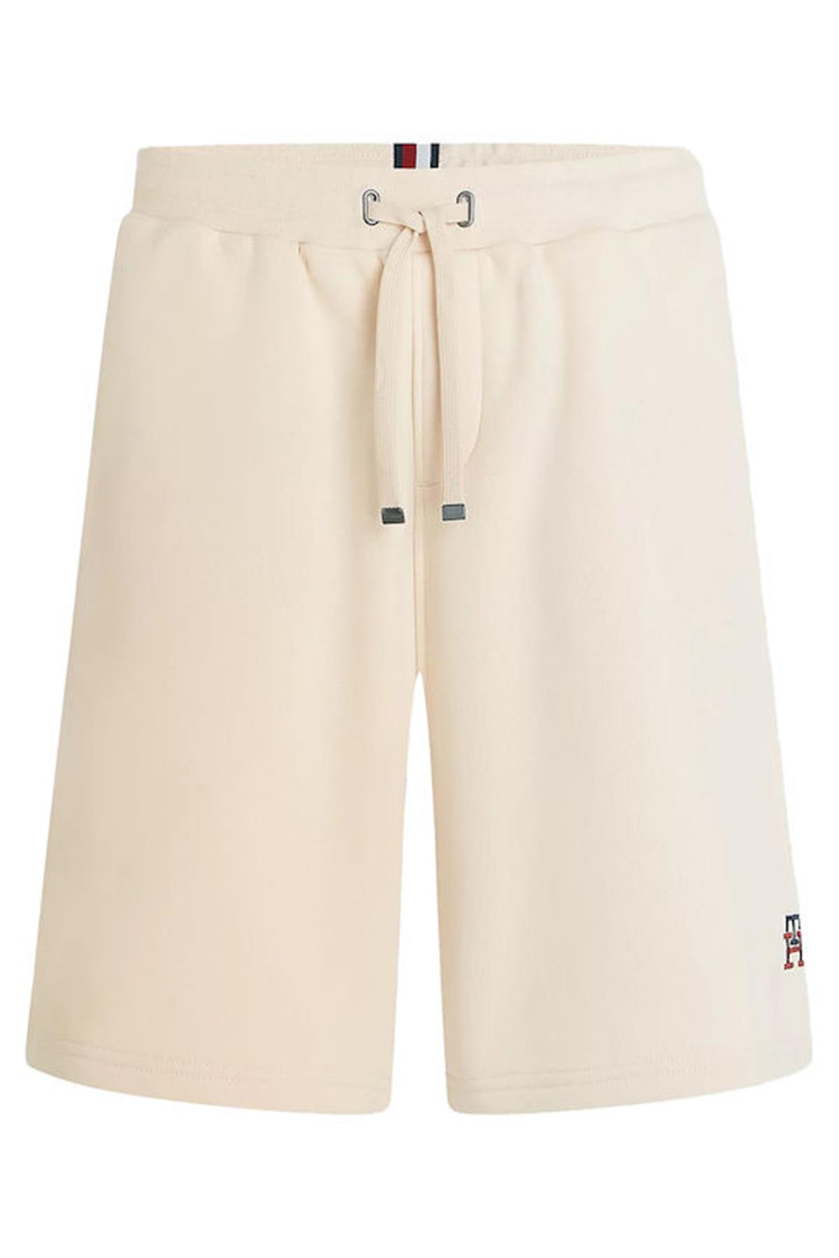 Tommy Hilfiger Tommy Hilfiger Erkek Kısa Boy Dokuma Kumaş Yazlık Kullanım Bej Şort MW0MW30032-AF6