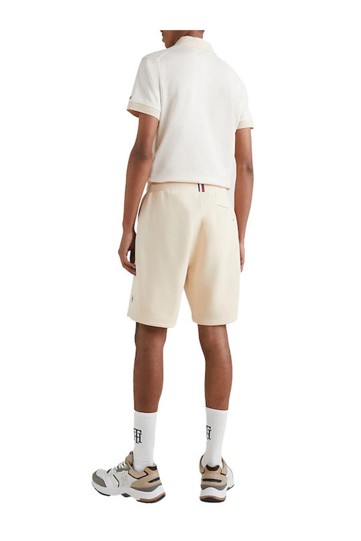 Tommy Hilfiger Tommy Hilfiger Erkek Kısa Boy Dokuma Kumaş Yazlık Kullanım Bej Şort MW0MW30032-AF6