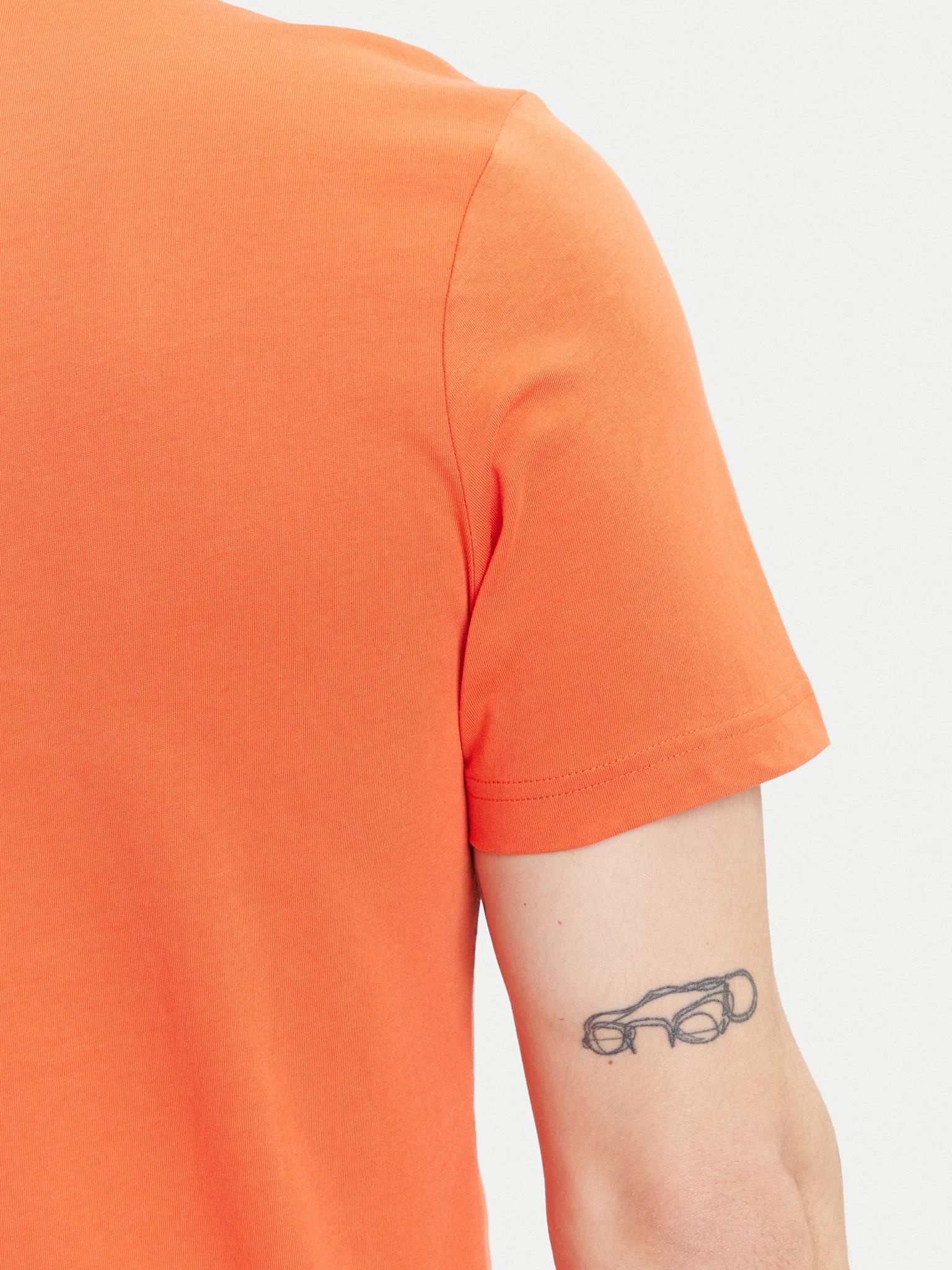 TOMMY HILFIGER Tommy Hilfiger Erkek Kısa Kol Bisiklet Yaka Tommy Hilfiger Yazı Desen Slim Fit Turuncu T-Shirt MW0MW39356-SCX