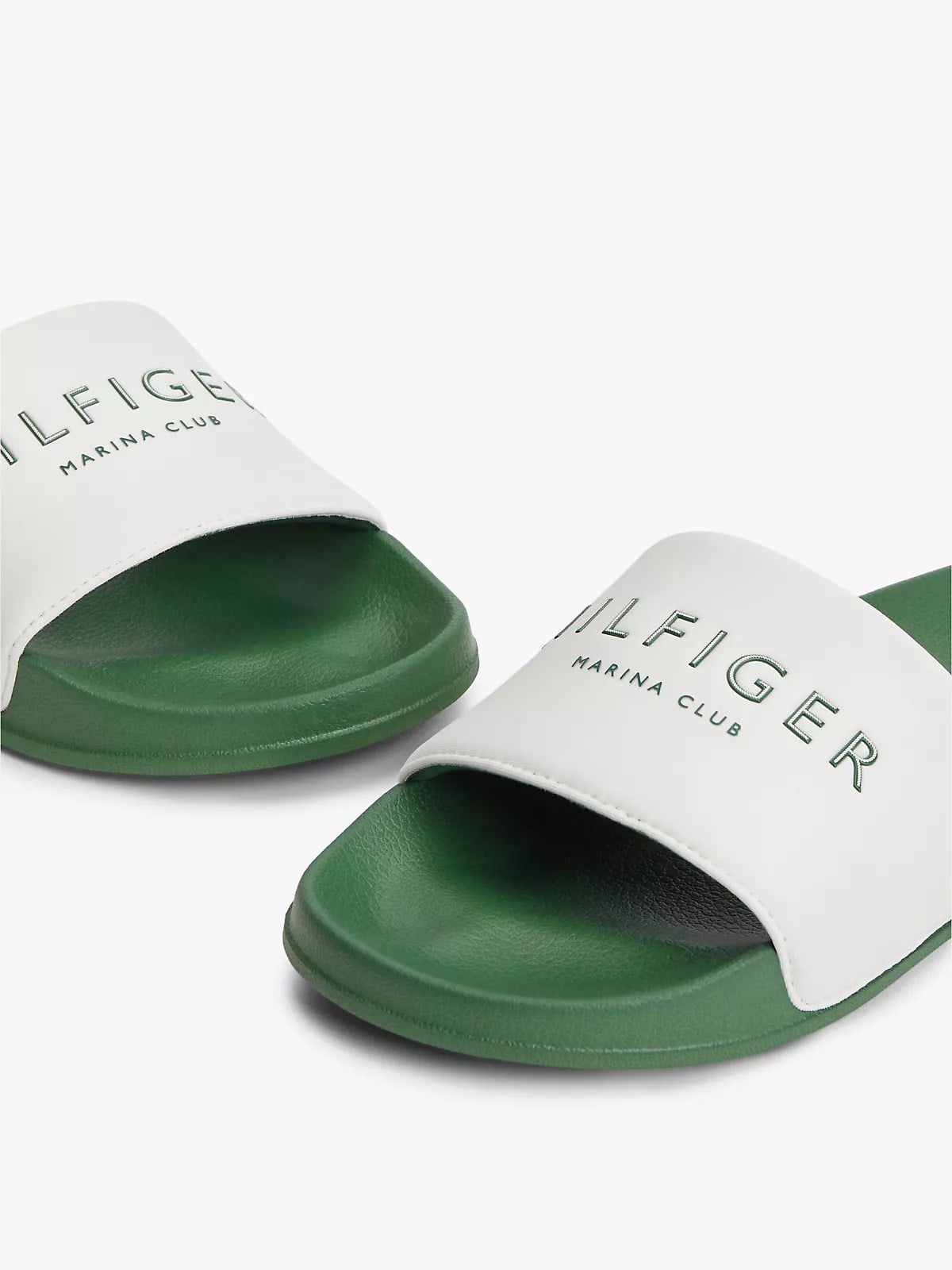 Tommy Hilfiger Tommy Hilfiger Erkek Logo Kabartmalı Rahat Taban Yeşil Terlik FM0FM05898-Z00