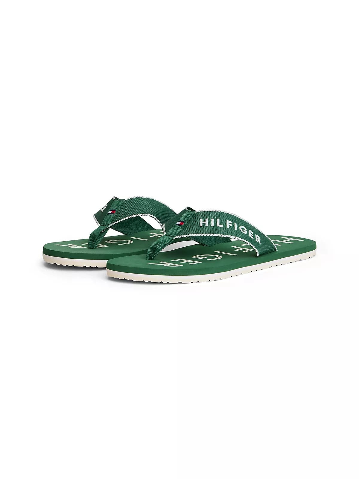 Tommy Hilfiger Tommy Hilfiger Erkek Logo İmzalı Parmak Arası Yeşil Terlik FM0FM05913-L2N