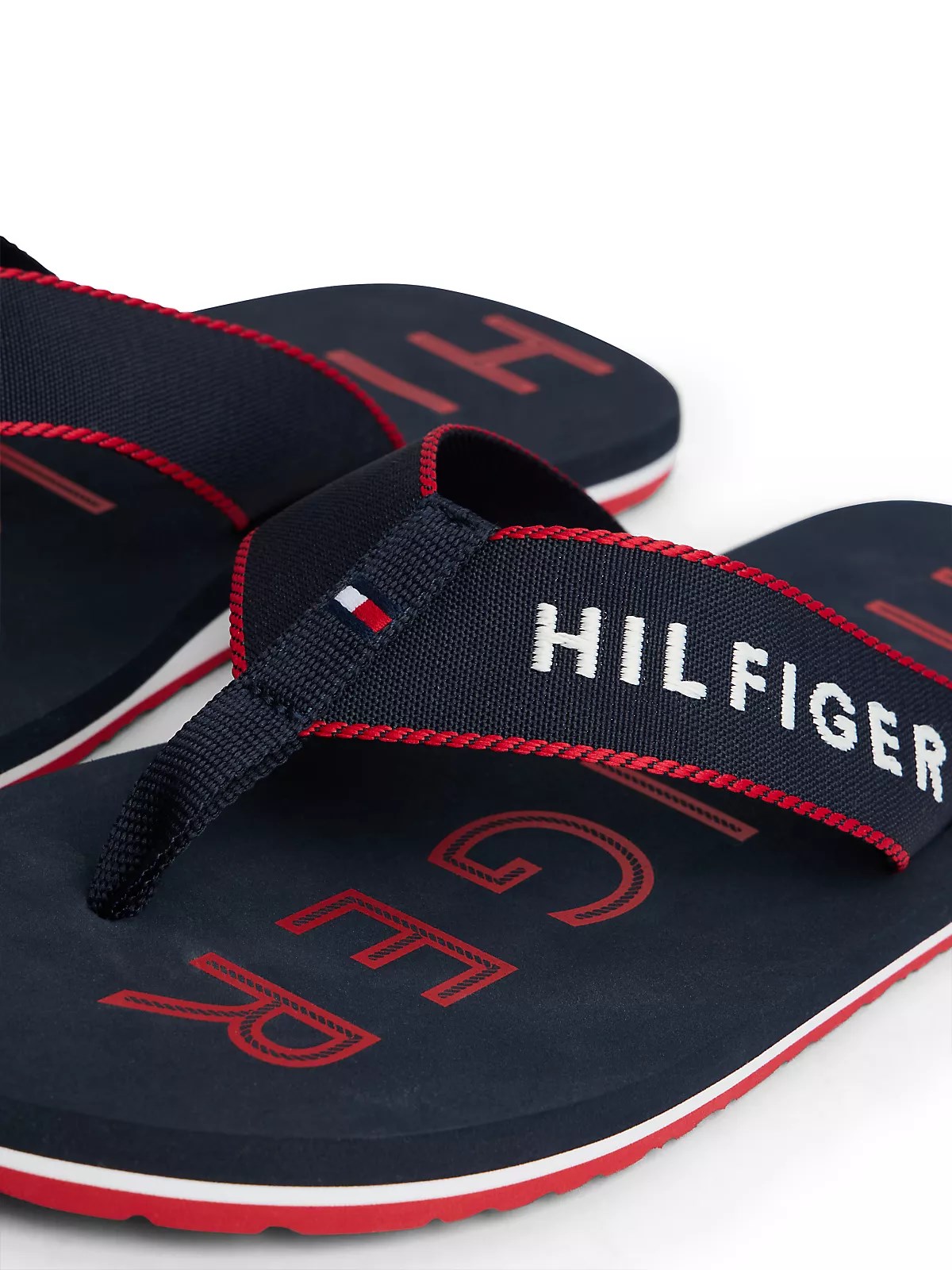 Tommy Hilfiger Tommy Hilfiger Erkek Logo İmzalı Parmak Arası Lacivert Terlik FM0FM05913-DW5