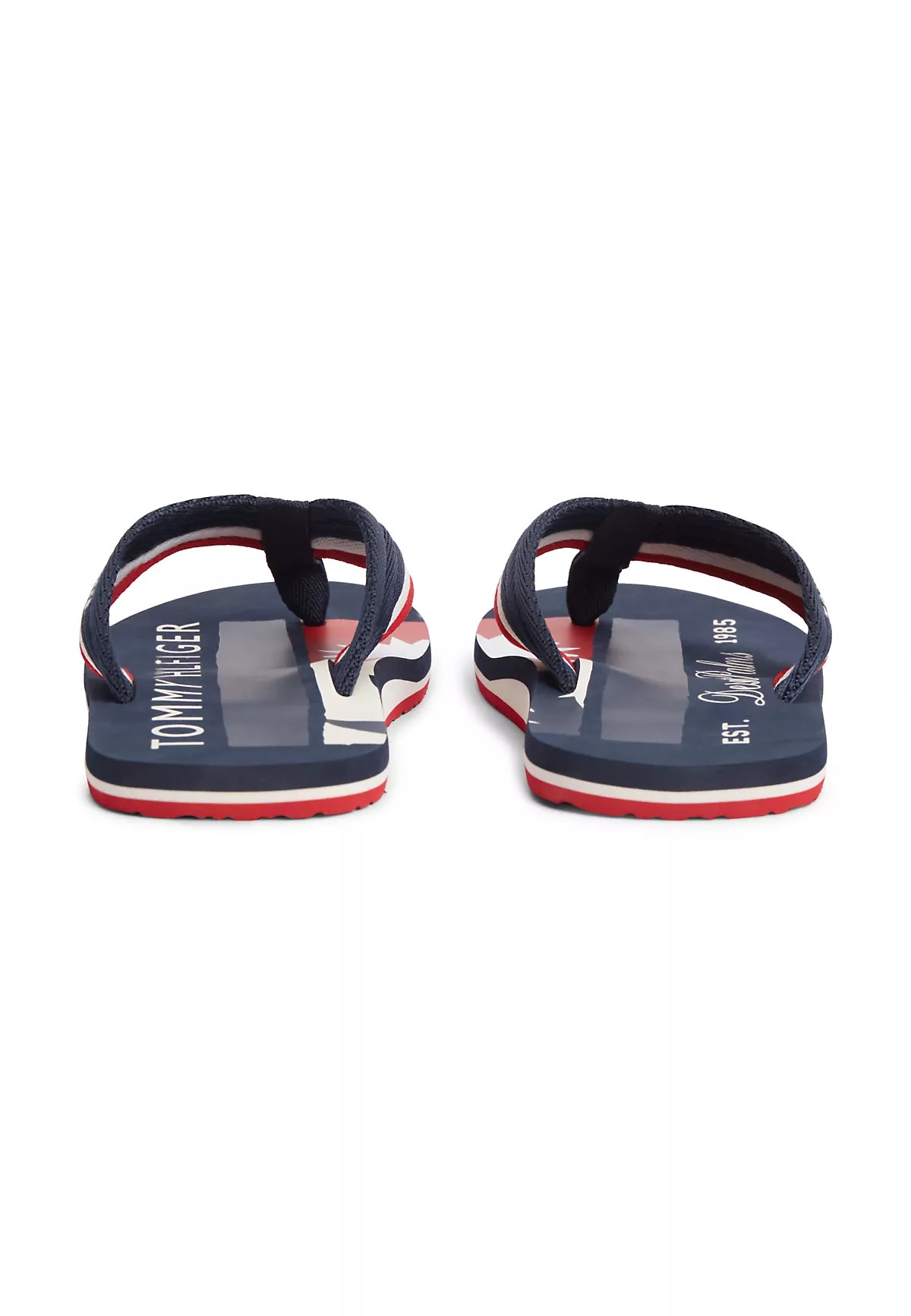 Tommy Hilfiger Tommy Hilfiger Erkek Logo Baskılı Rahat Taban Parmak Arası Lacivert Terlik FM0FM05903-DW5