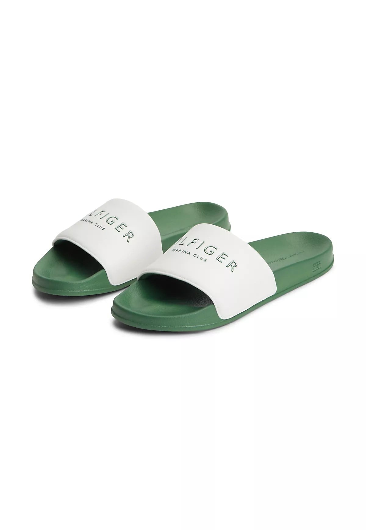 Tommy Hilfiger Tommy Hilfiger Erkek Logo Kabartmalı Rahat Taban Yeşil Terlik FM0FM05898-Z00
