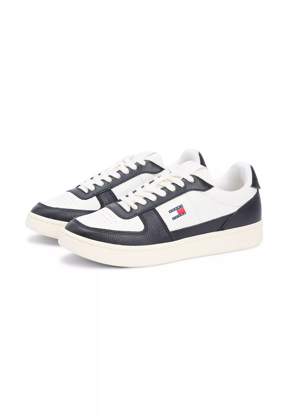 Tommy Hilfiger Tommy Hilfiger Erkek Logo Detaylı Düşük Bilekli Deri Beyaz Sneaker EM0EM01685-0K9