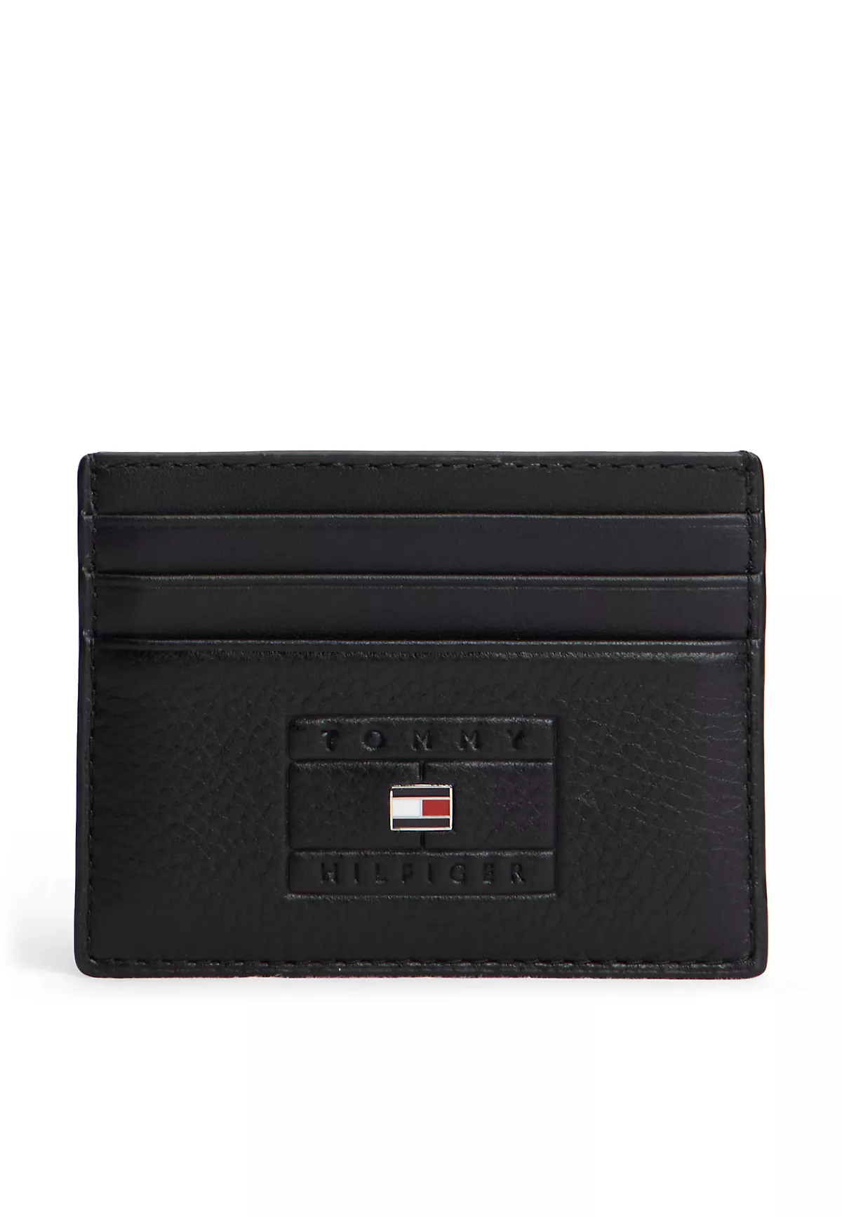 Tommy Hilfiger Tommy Hilfiger Erkek Logo Desenli Çoklu Bölmeli Deri Siyah Cüzdan AM0AM14251-BDS