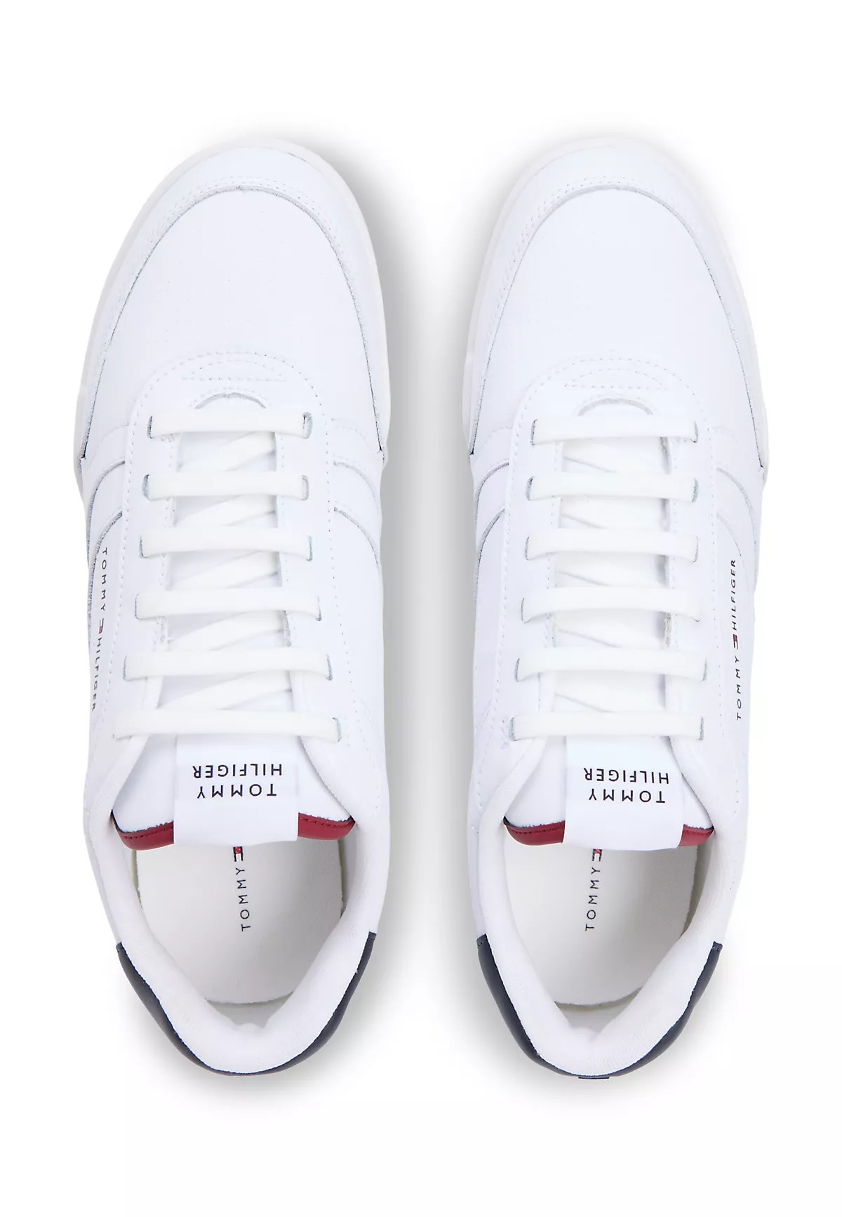 Tommy Hilfiger Tommy Hilfiger Erkek Logo Etiketli Dikiş Detaylı Deri Beyaz Sneaker FM0FM05827-YBS